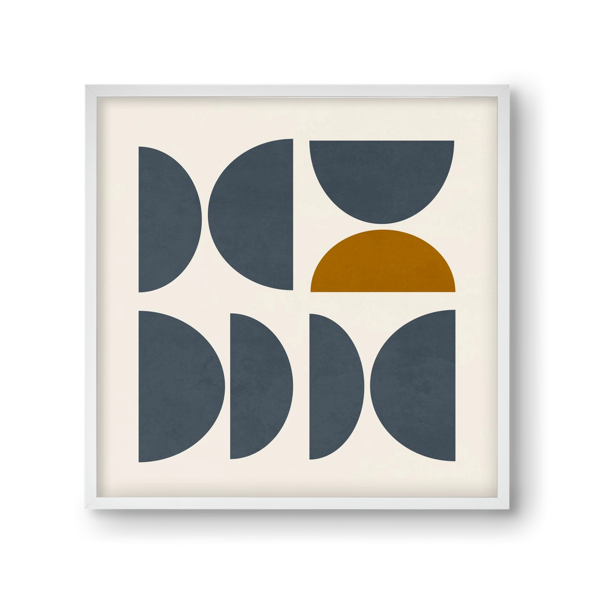 GEOMETRIC ART - BLUE I, 30x30 cm (30x30 cm), Fehér keret