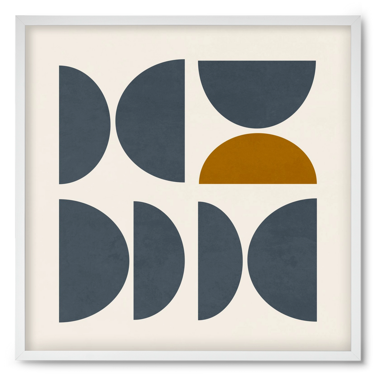 GEOMETRIC ART - BLUE I, 50x50 cm (50x50 cm), Fehér keret