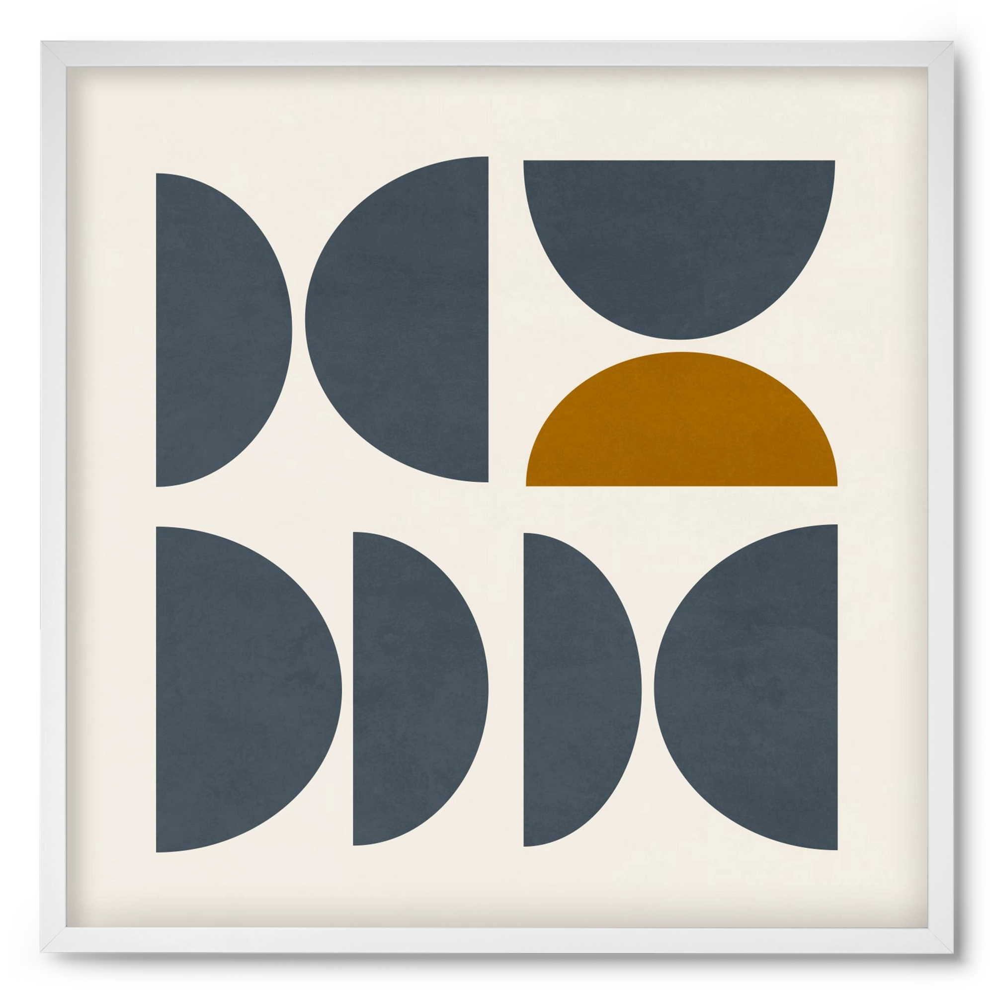 GEOMETRIC ART - BLUE I, 50x50 cm (50x50 cm), Fehér keret