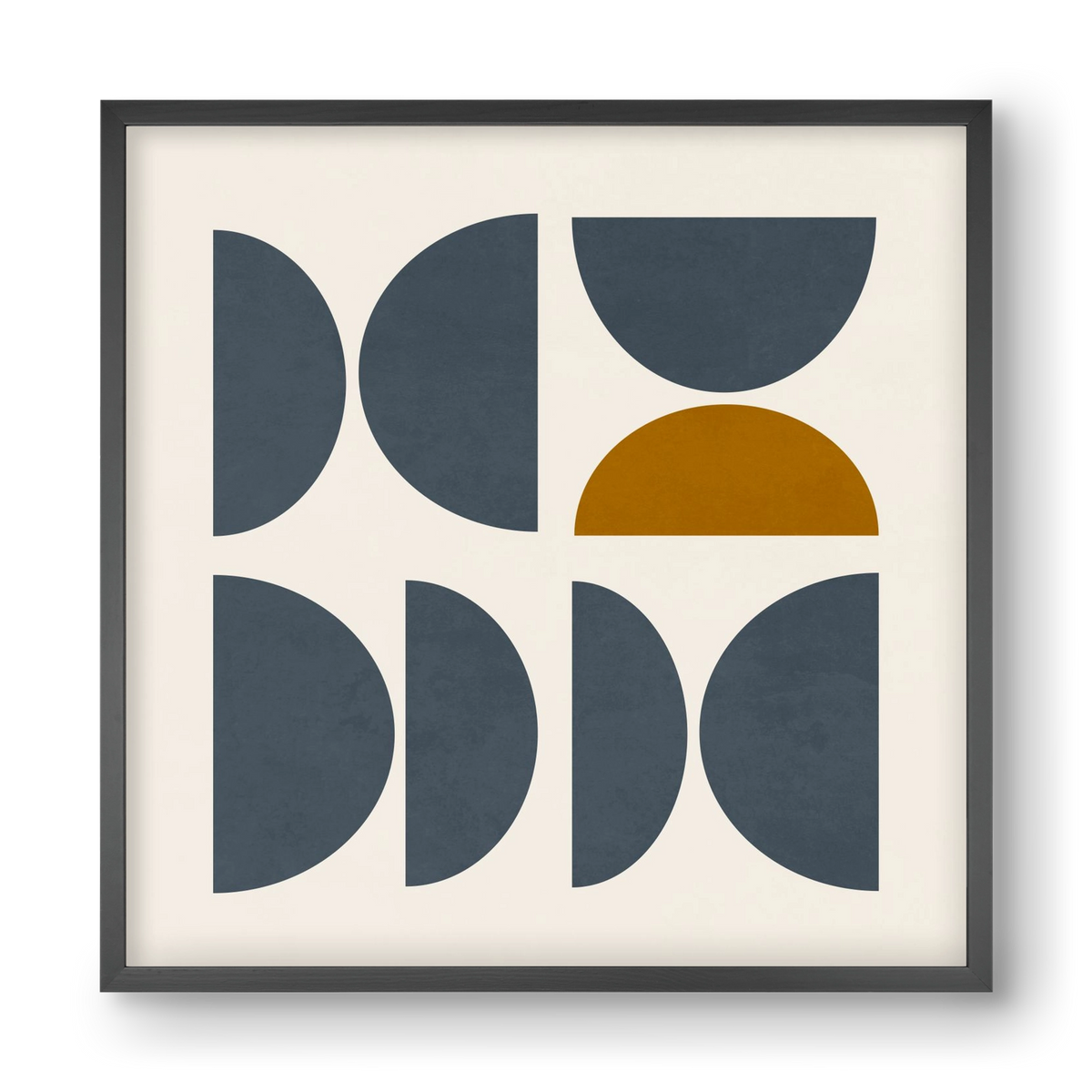 GEOMETRIC ART - BLUE I, 40x40 cm (40x40 cm), Fekete keret