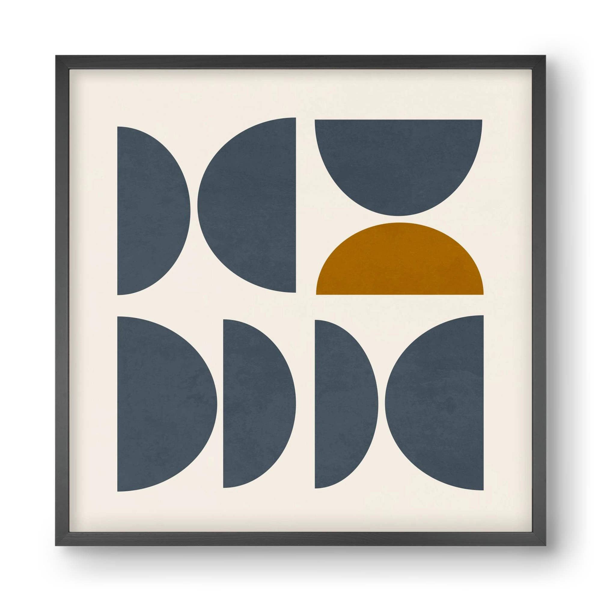 GEOMETRIC ART - BLUE I, 40x40 cm (40x40 cm), Fekete keret