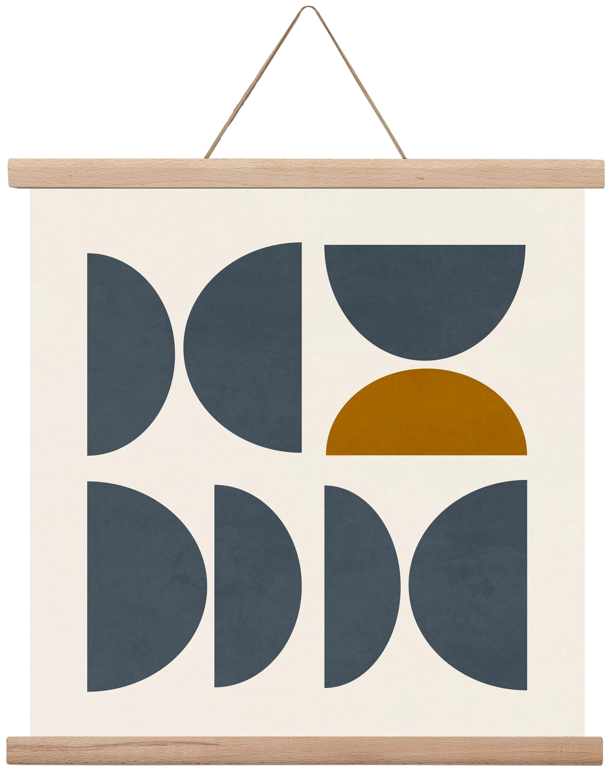 GEOMETRIC ART - BLUE I, 40x40 cm (40x40 cm), Tölgy akasztó