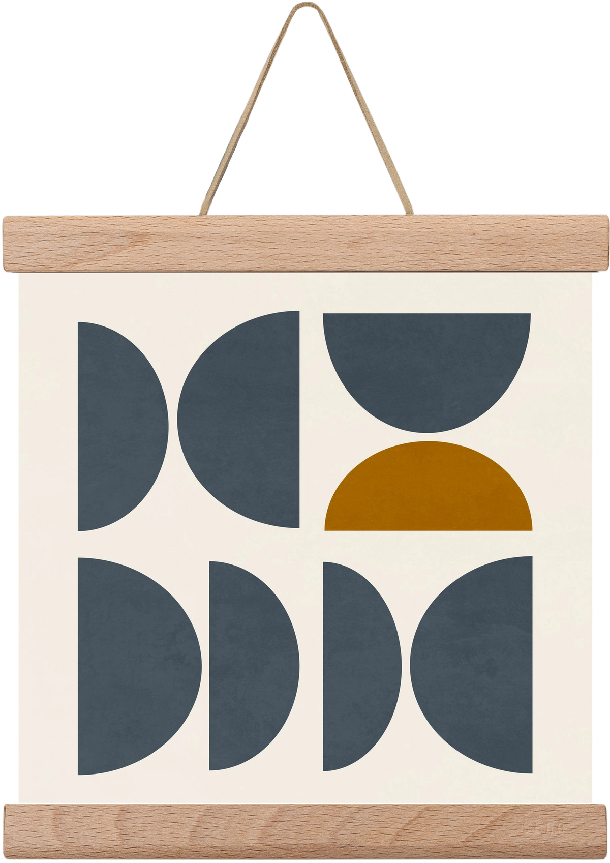 GEOMETRIC ART - BLUE I, 20x20 cm (20x20 cm), Tölgy akasztó