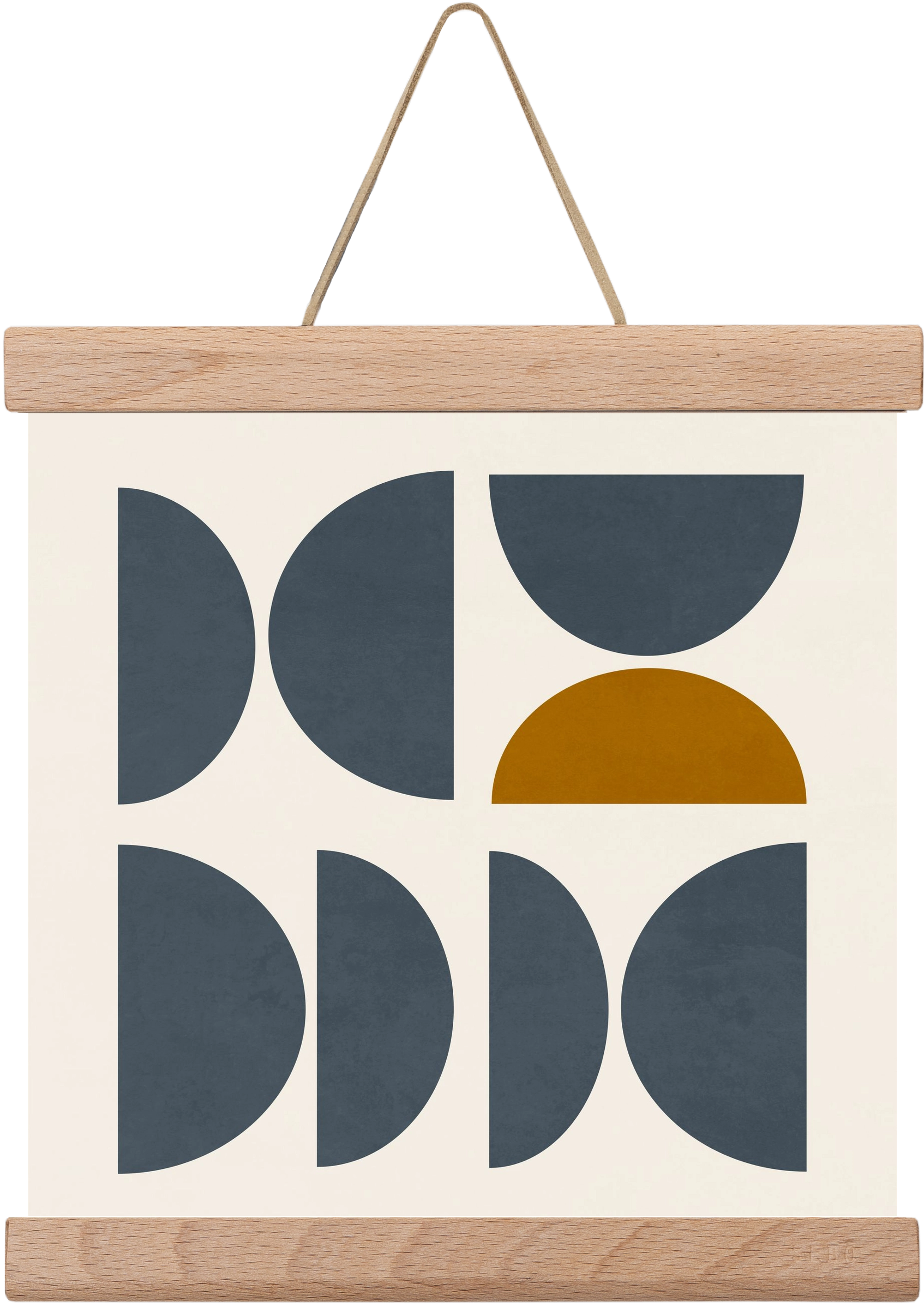 GEOMETRIC ART - BLUE I, 20x20 cm (20x20 cm), Tölgy akasztó