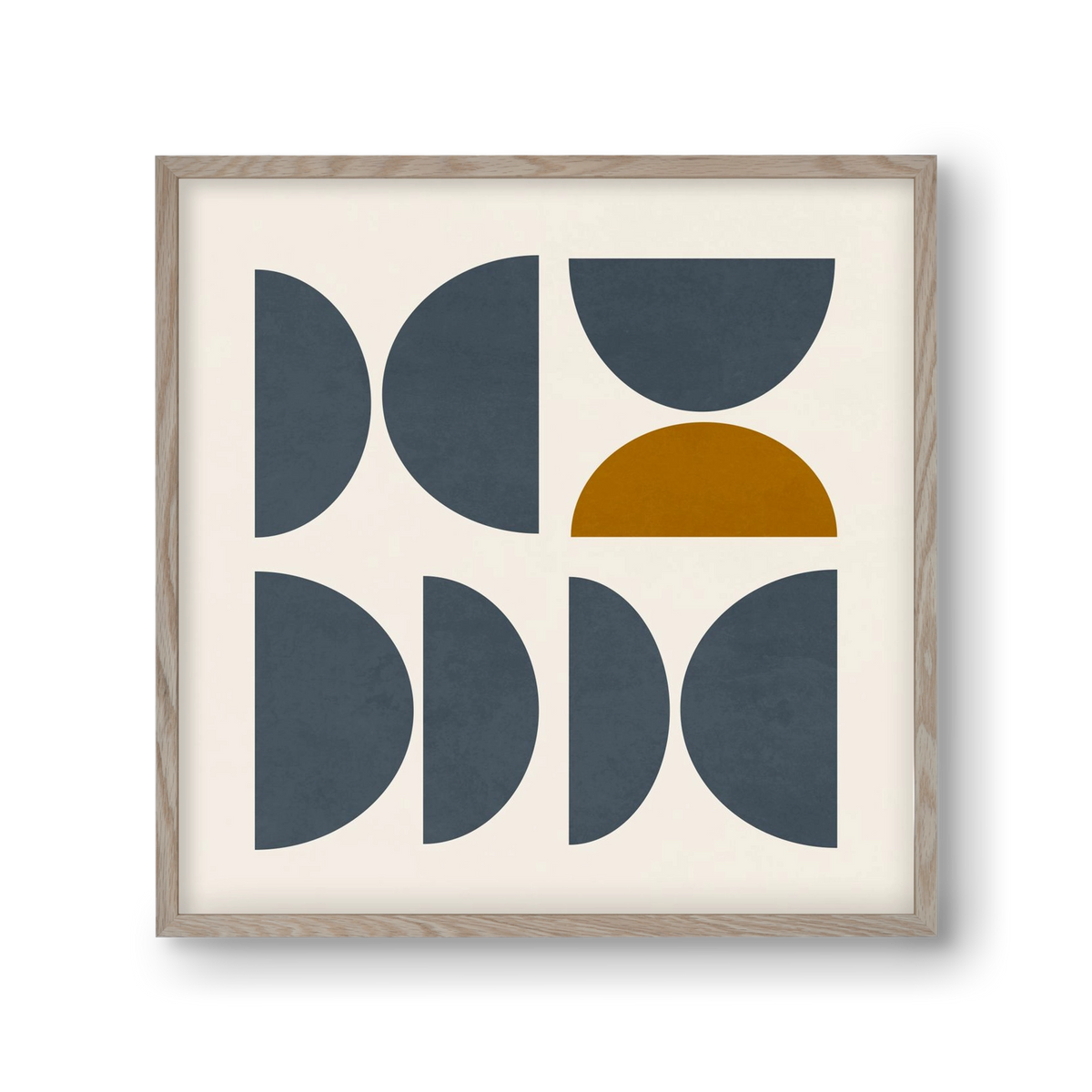 GEOMETRIC ART - BLUE I, 30x30 cm (30x30 cm), Tölgy keret