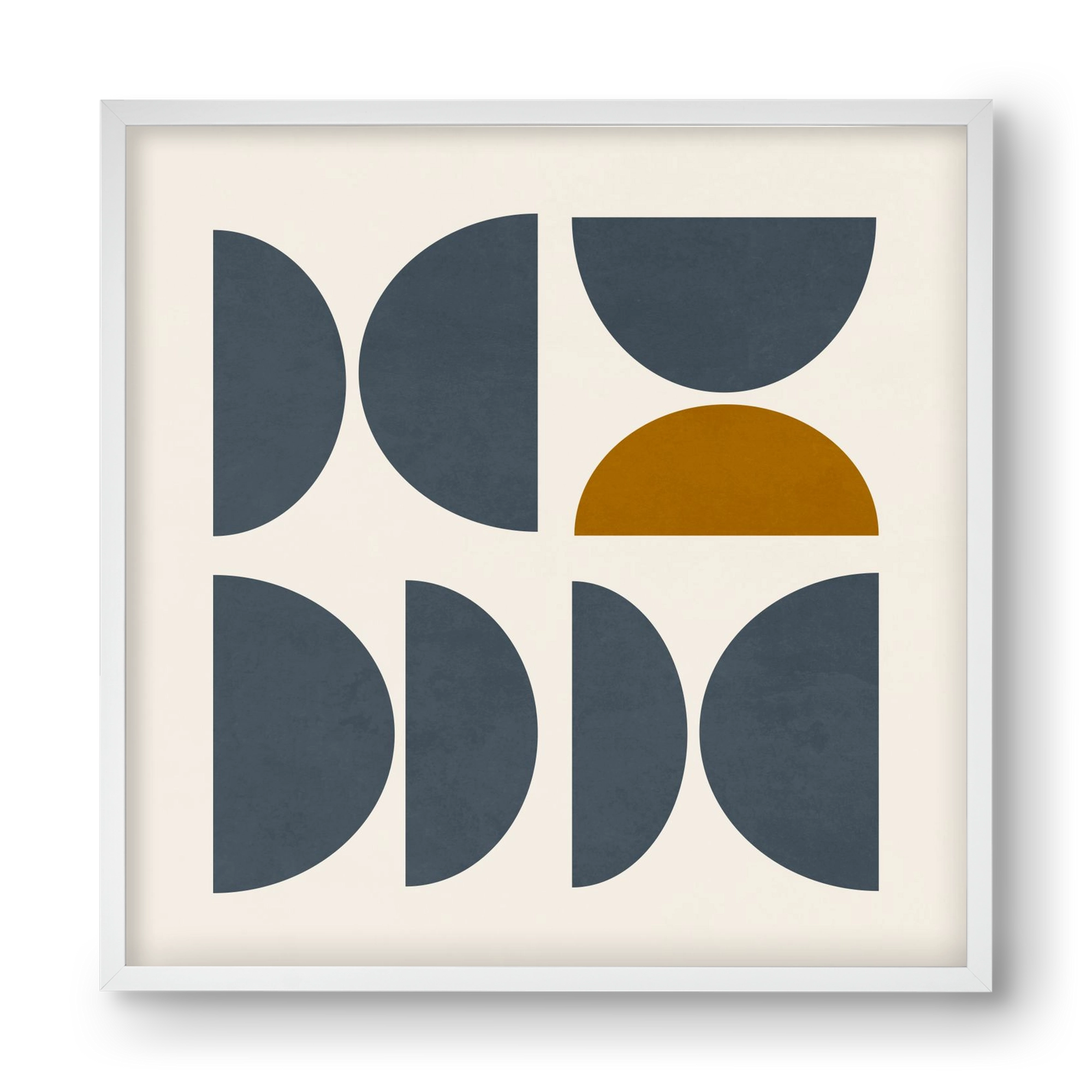 GEOMETRIC ART - BLUE I, 40x40 cm (40x40 cm), Fehér keret