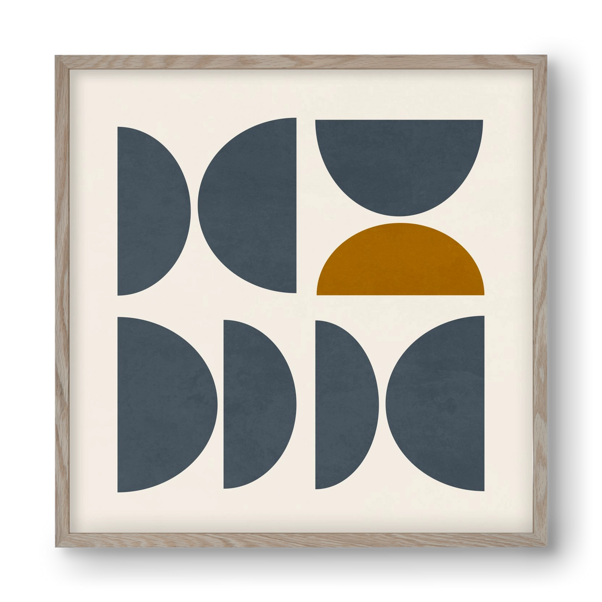 GEOMETRIC ART - BLUE I, 40x40 cm (40x40 cm), Tölgy keret