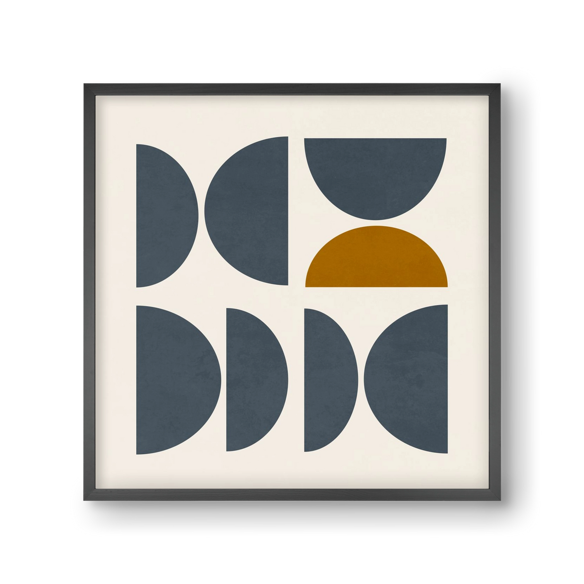 GEOMETRIC ART - BLUE I, 30x30 cm (30x30 cm), Fekete keret