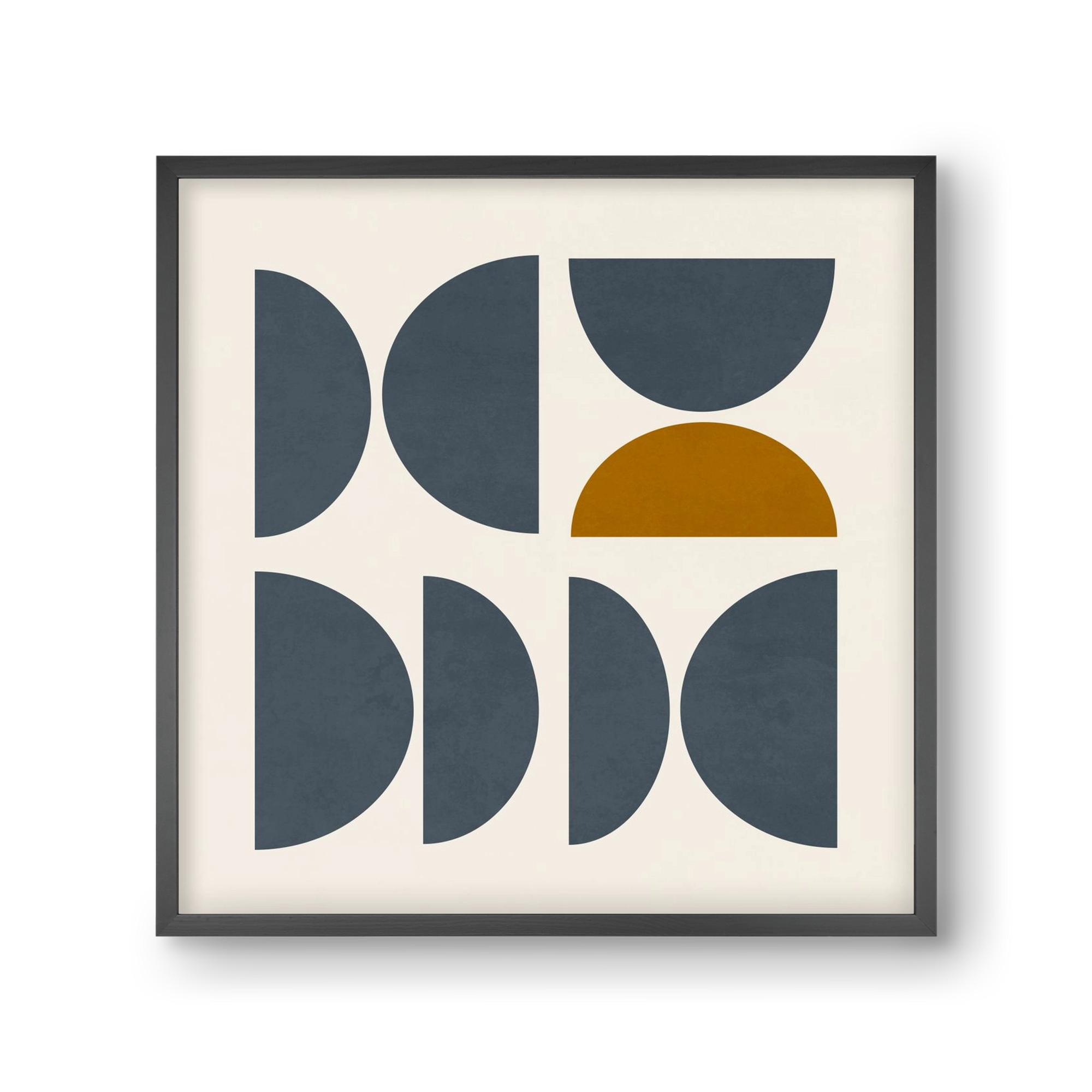 GEOMETRIC ART - BLUE I, 30x30 cm (30x30 cm), Fekete keret