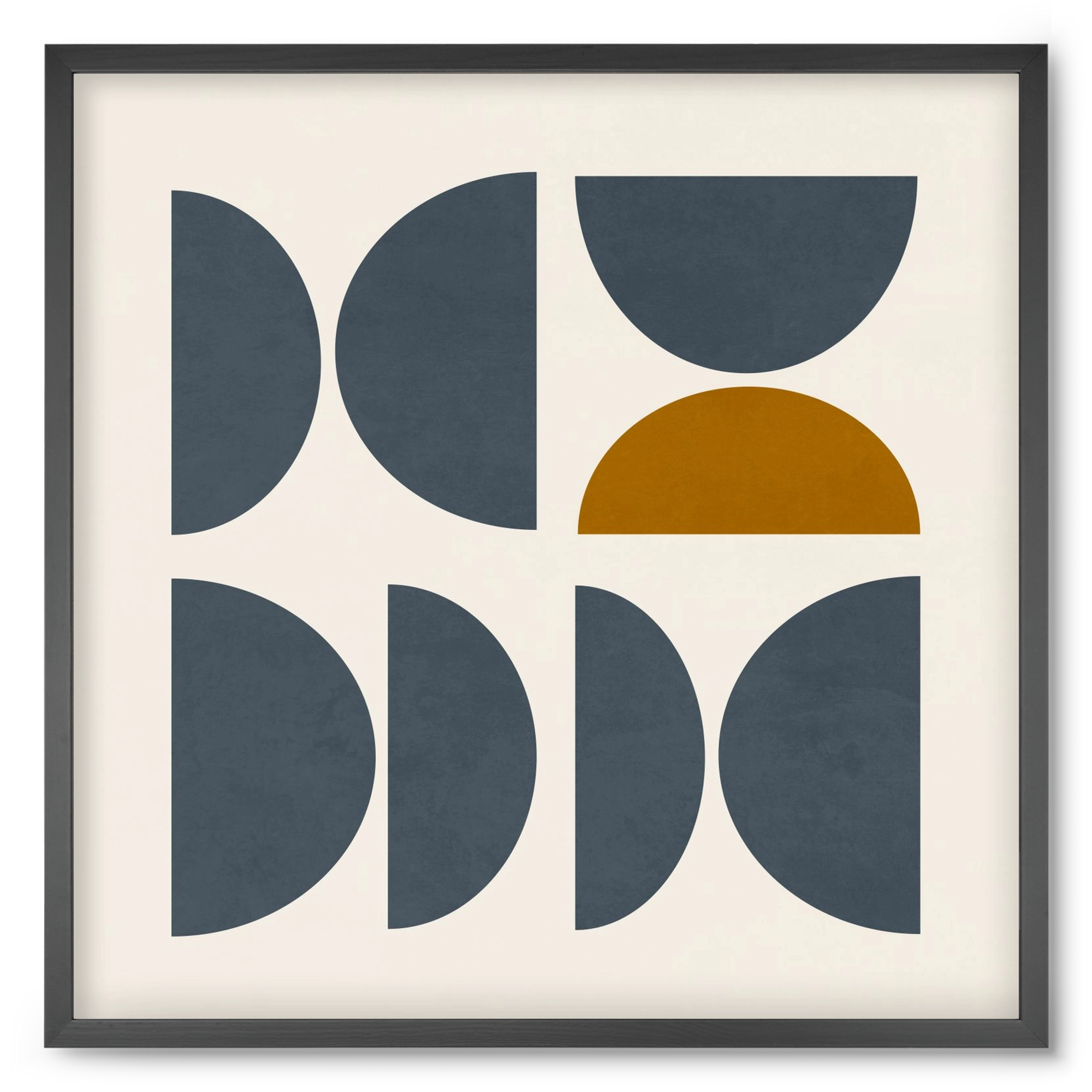 GEOMETRIC ART - BLUE I, 50x50 cm (50x50 cm), Fekete keret