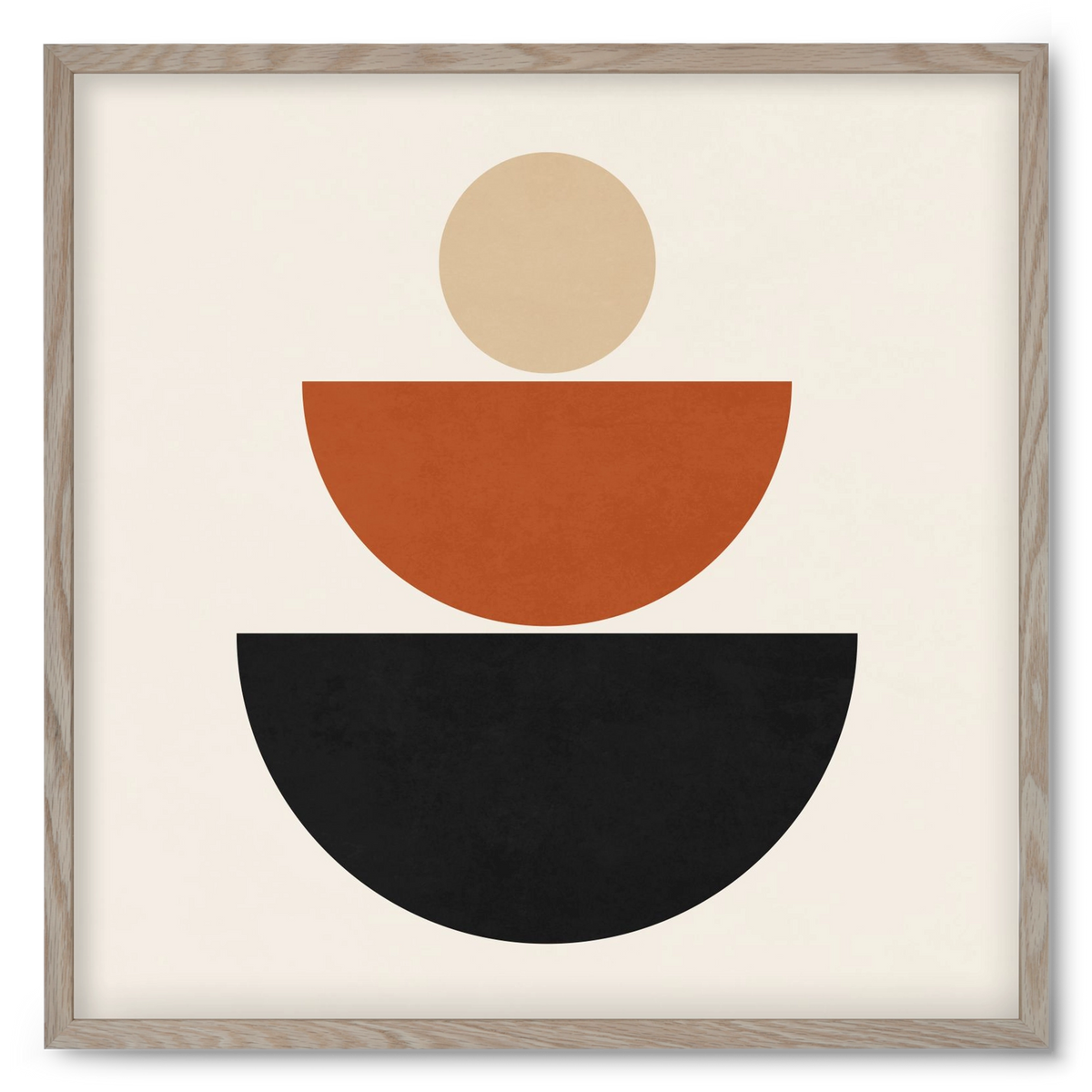 GEOMETRIC SHAPES 6, 50x50 cm (50x50 cm), Tölgy keret