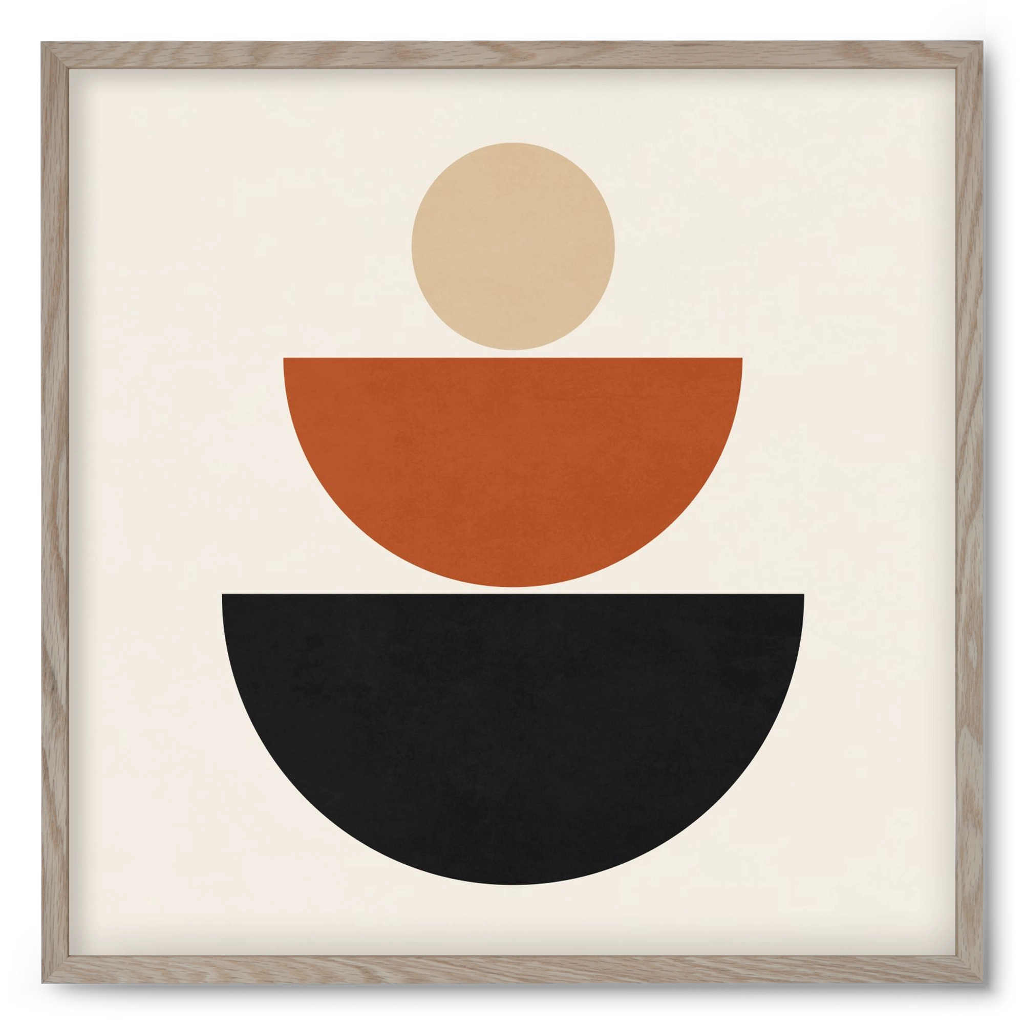 GEOMETRIC SHAPES 6, 50x50 cm (50x50 cm), Tölgy keret