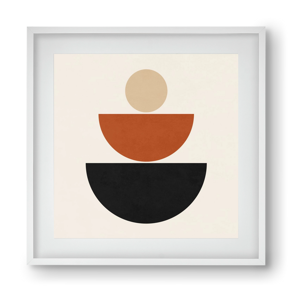 GEOMETRIC SHAPES 6, 40x40 cm (30x30 cm), Fehér keret, paszpartuval