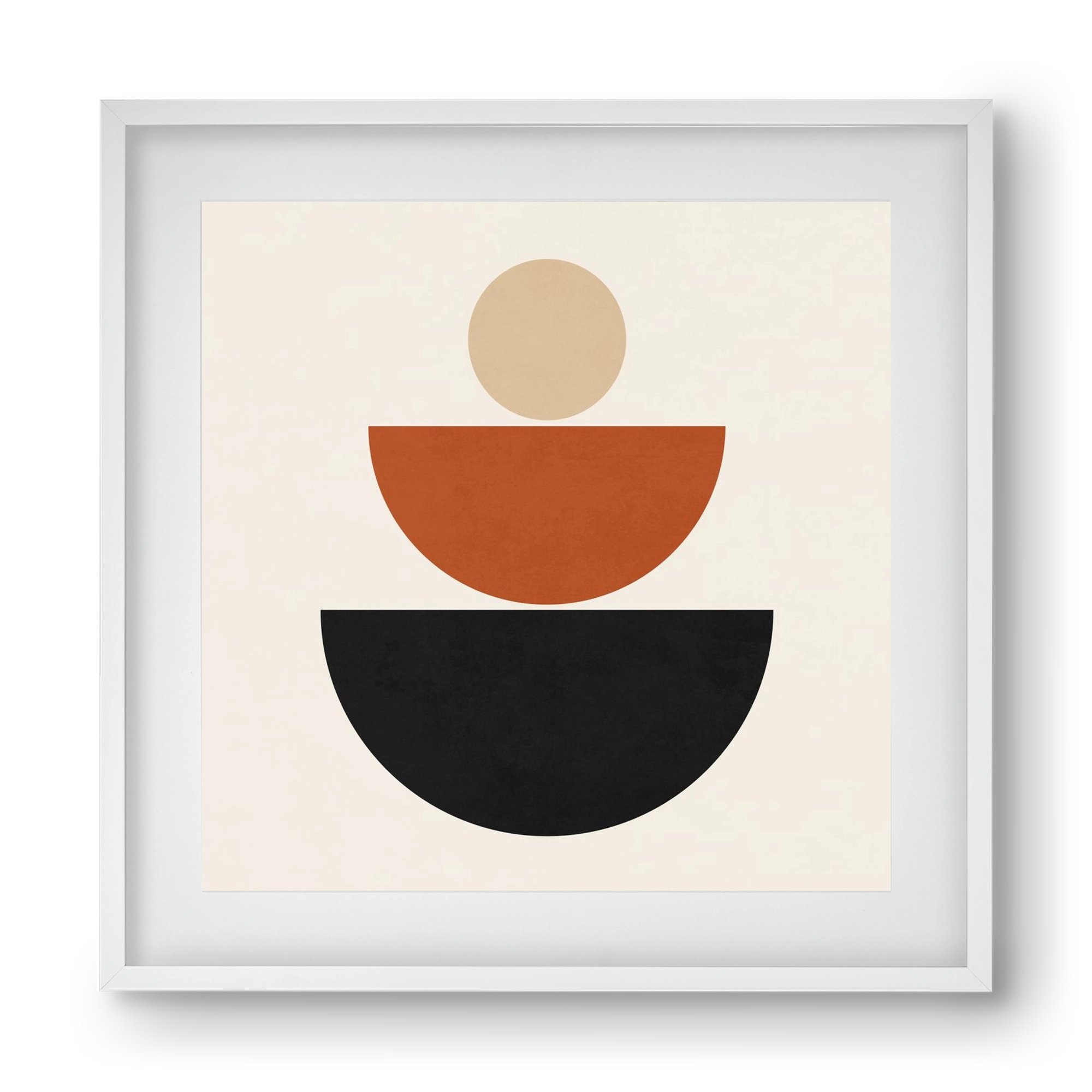 GEOMETRIC SHAPES 6, 40x40 cm (30x30 cm), Fehér keret, paszpartuval