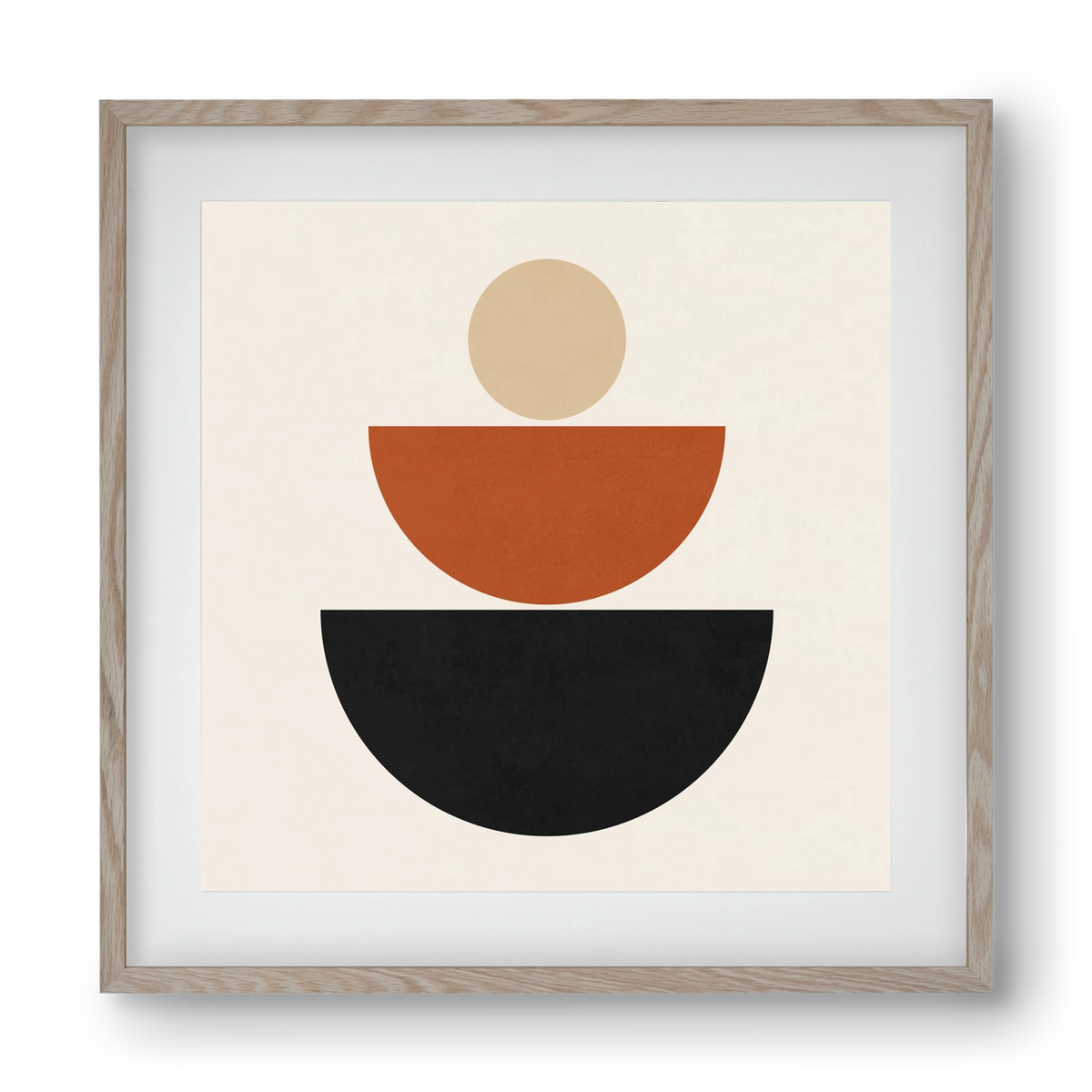 GEOMETRIC SHAPES 6, 40x40 cm (30x30 cm), Tölgy keret, paszpartuval