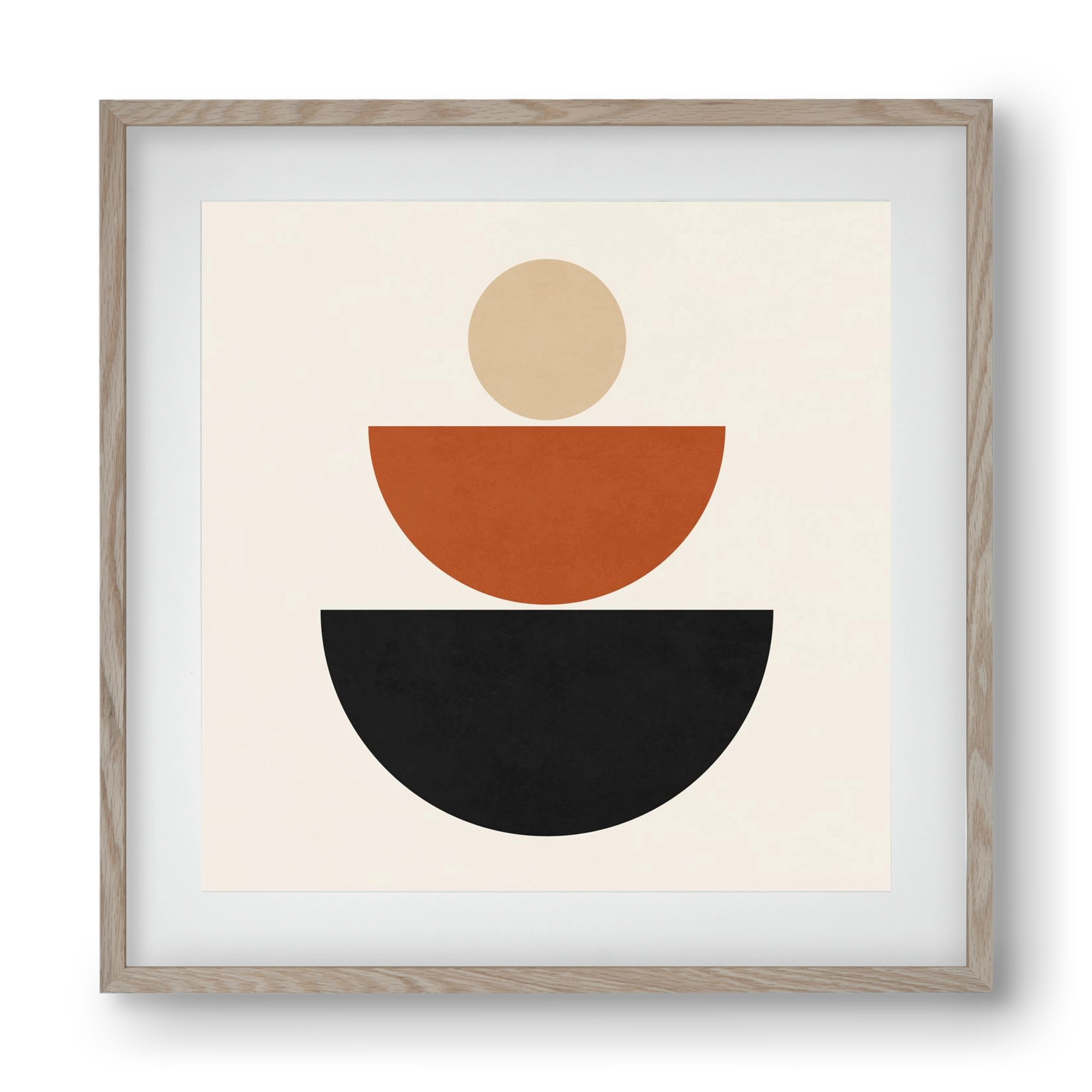 GEOMETRIC SHAPES 6, 40x40 cm (30x30 cm), Tölgy keret, paszpartuval