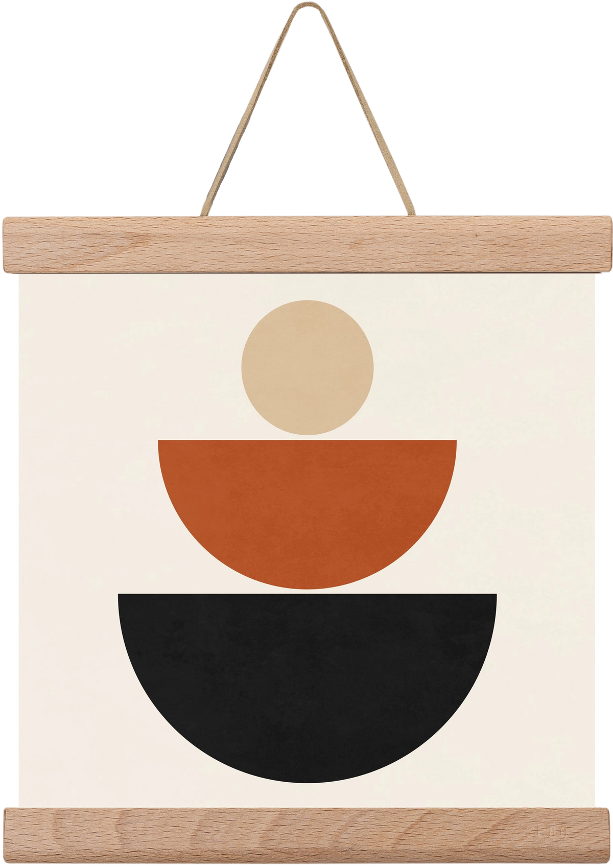 GEOMETRIC SHAPES 6, 20x20 cm (20x20 cm), Tölgy akasztó