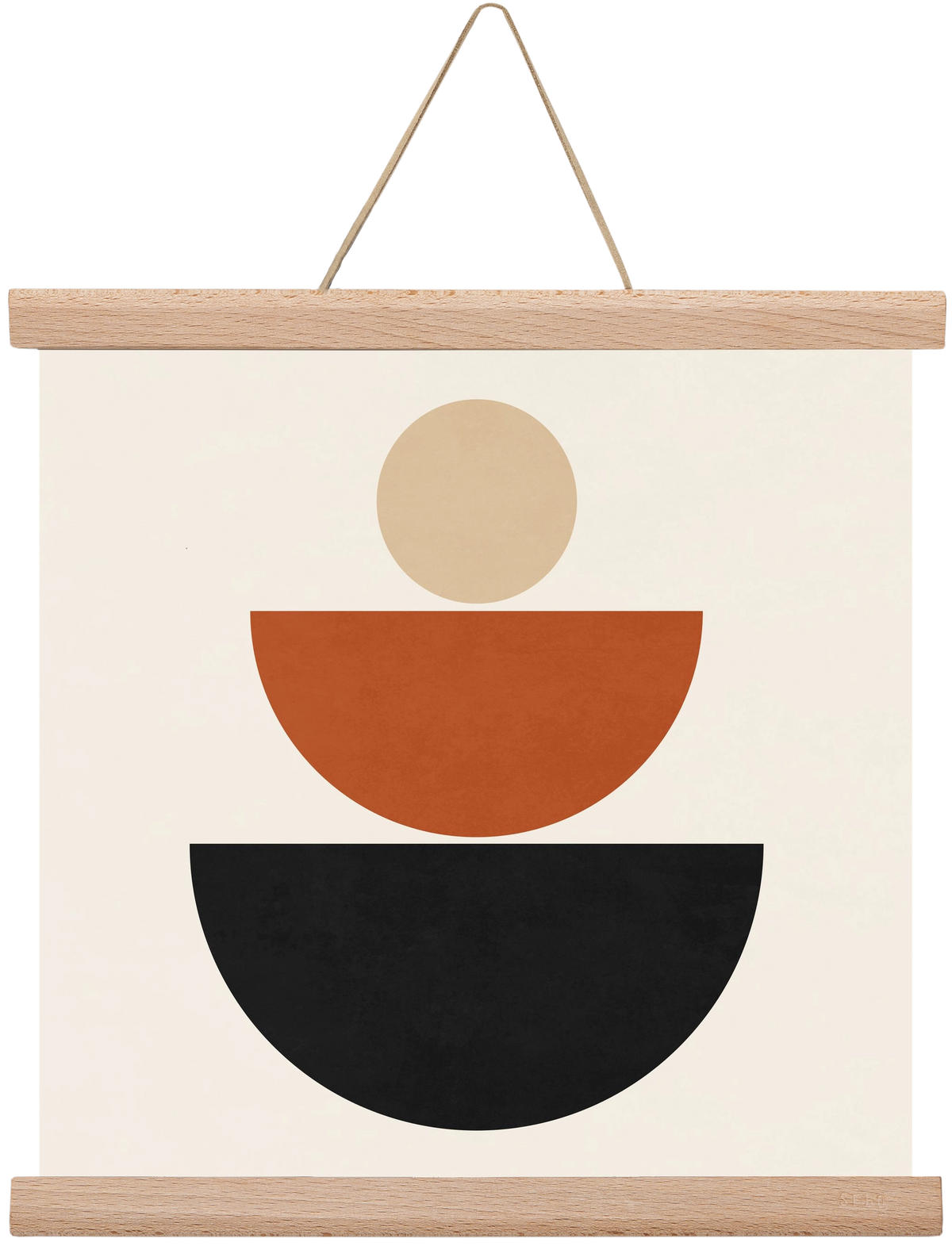GEOMETRIC SHAPES 6, 30x30 cm (30x30 cm), Tölgy akasztó