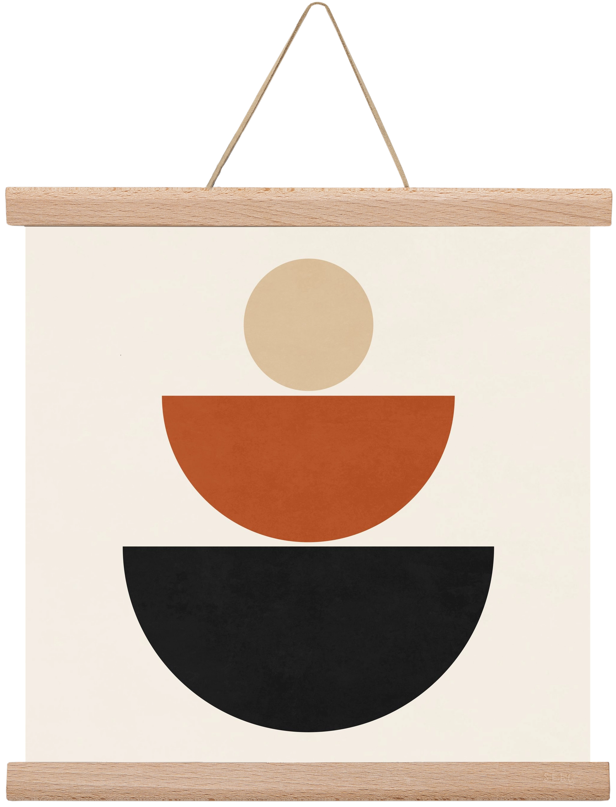 GEOMETRIC SHAPES 6, 30x30 cm (30x30 cm), Tölgy akasztó