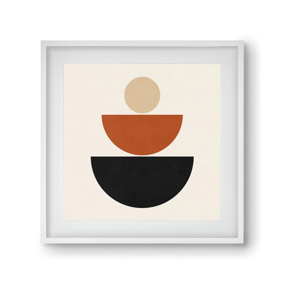 GEOMETRIC SHAPES 6, 30x30 cm (20x20 cm), Fehér keret, paszpartuval