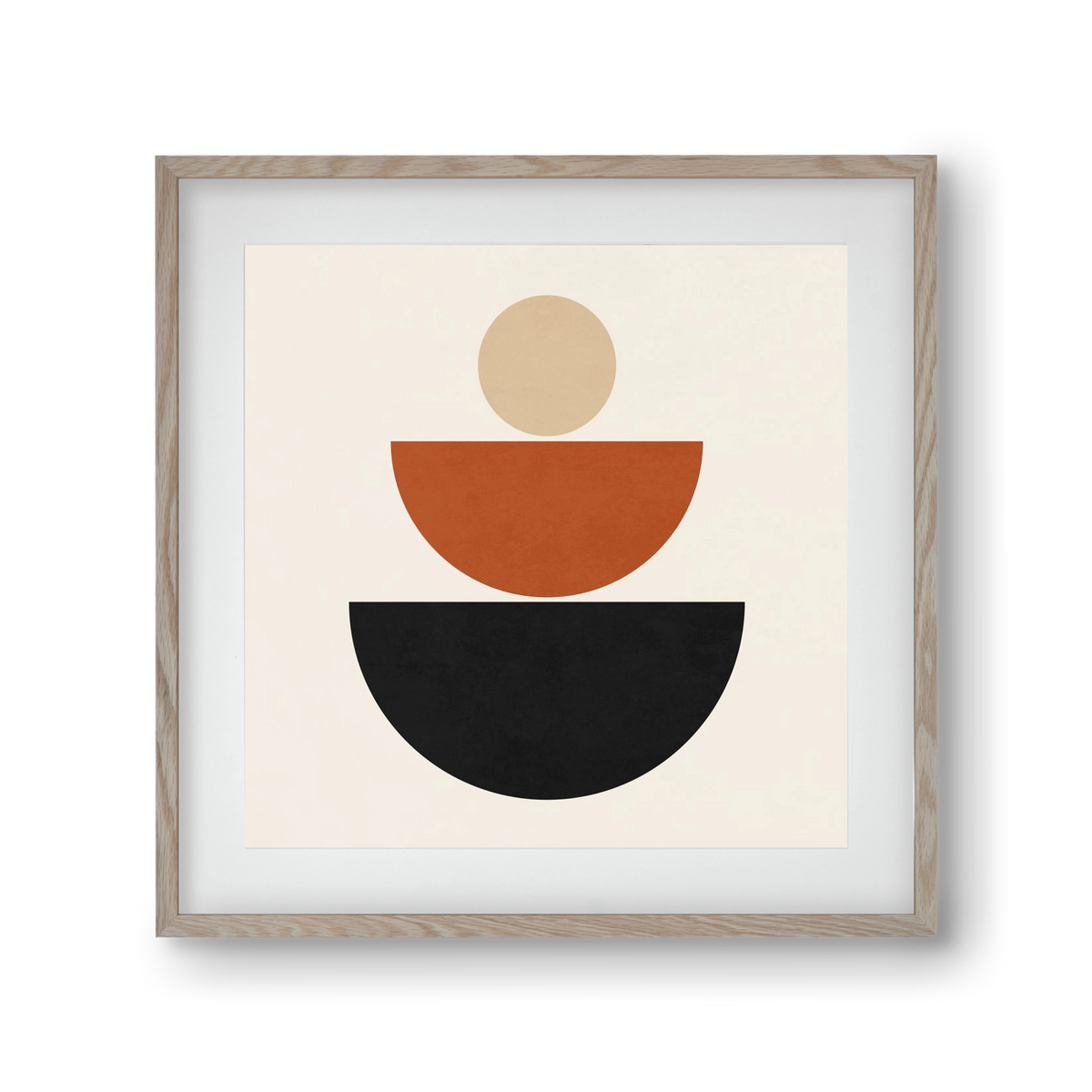 GEOMETRIC SHAPES 6, 30x30 cm (20x20 cm), Tölgy keret, paszpartuval