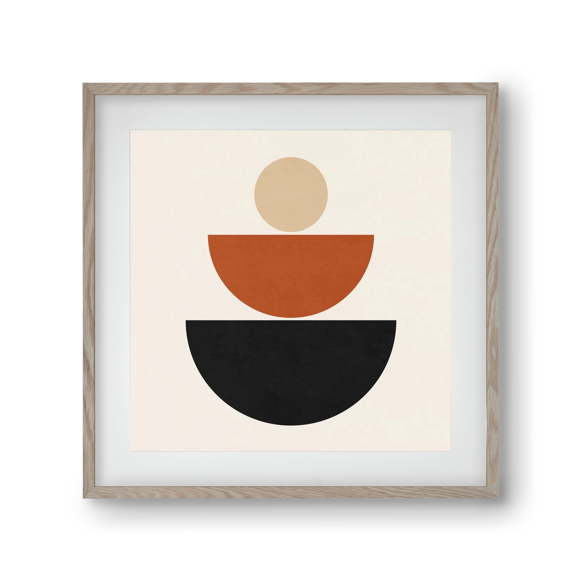 GEOMETRIC SHAPES 6, 30x30 cm (20x20 cm), Tölgy keret, paszpartuval