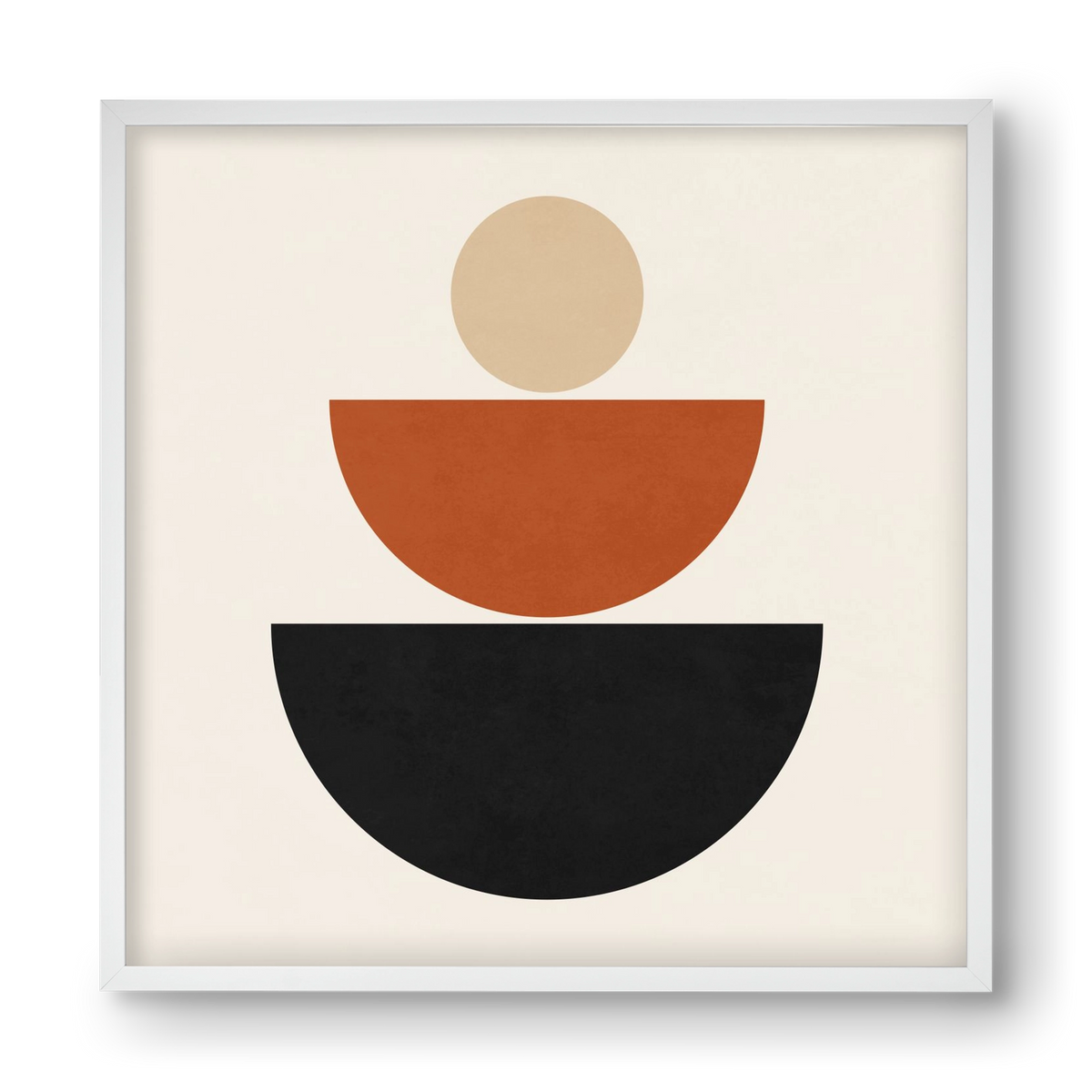 GEOMETRIC SHAPES 6, 40x40 cm (40x40 cm), Fehér keret