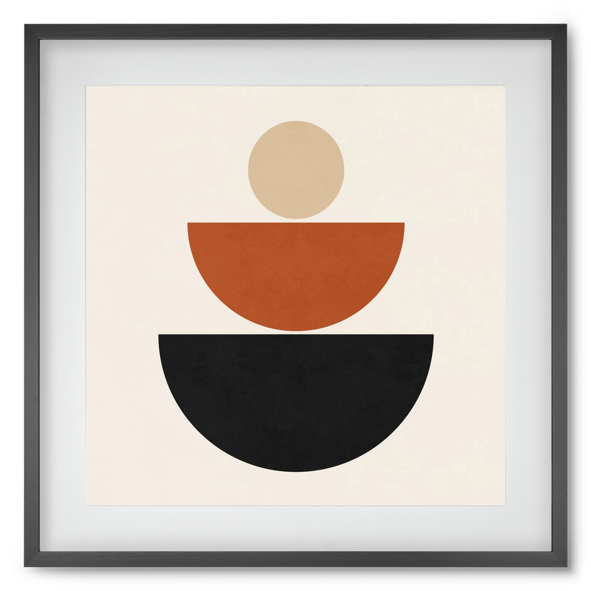 GEOMETRIC SHAPES 6, 50x50 cm (40x40 cm), Fekete keret, paszpartuval