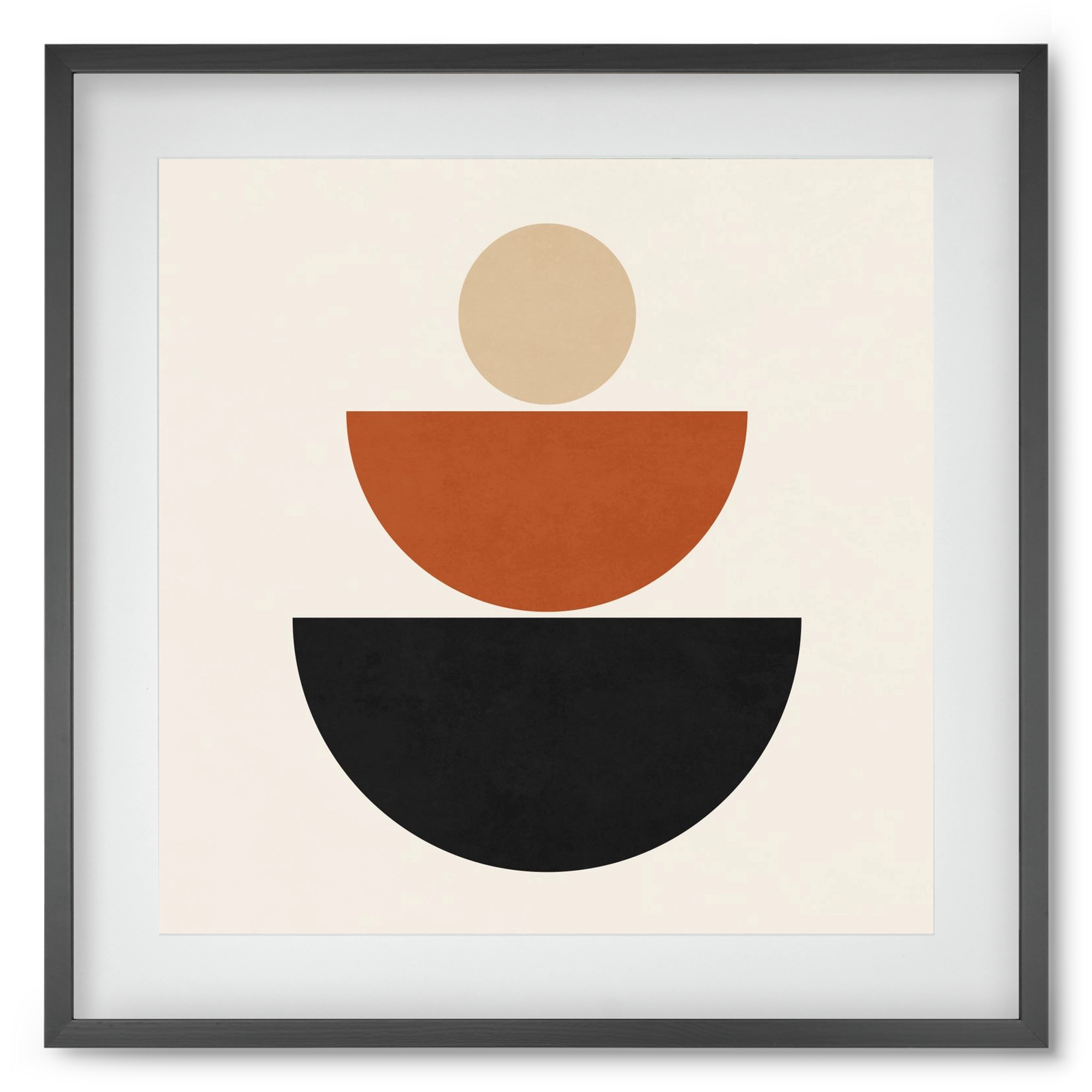 GEOMETRIC SHAPES 6, 50x50 cm (40x40 cm), Fekete keret, paszpartuval