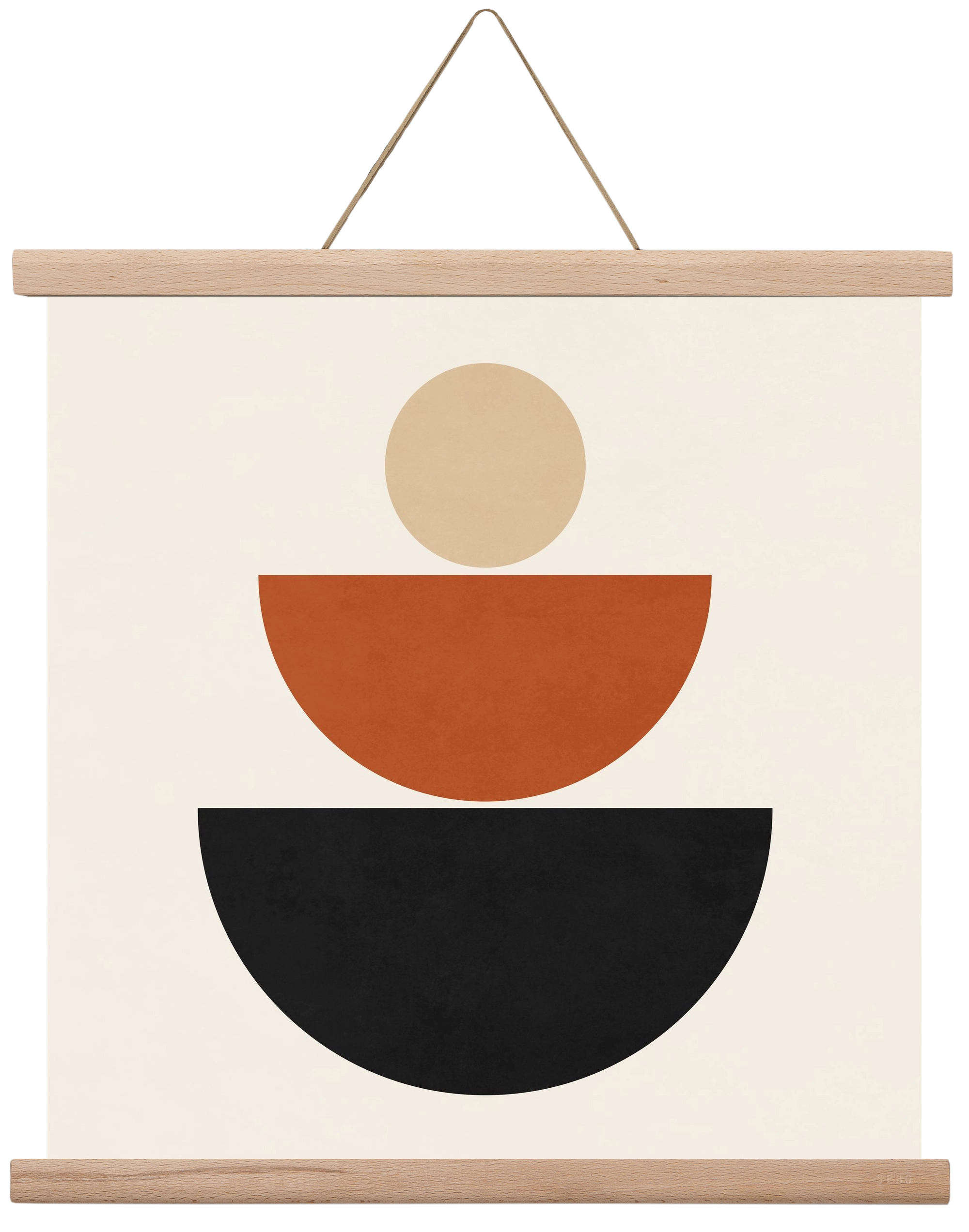 GEOMETRIC SHAPES 6, 40x40 cm (40x40 cm), Tölgy akasztó