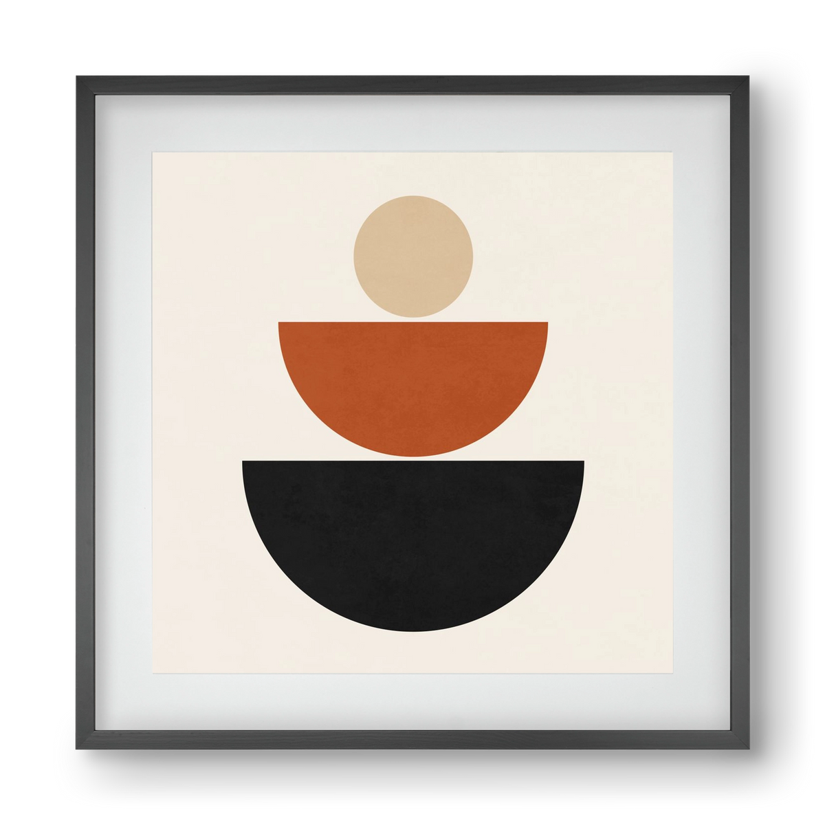 GEOMETRIC SHAPES 6, 40x40 cm (30x30 cm), Fekete keret, paszpartuval