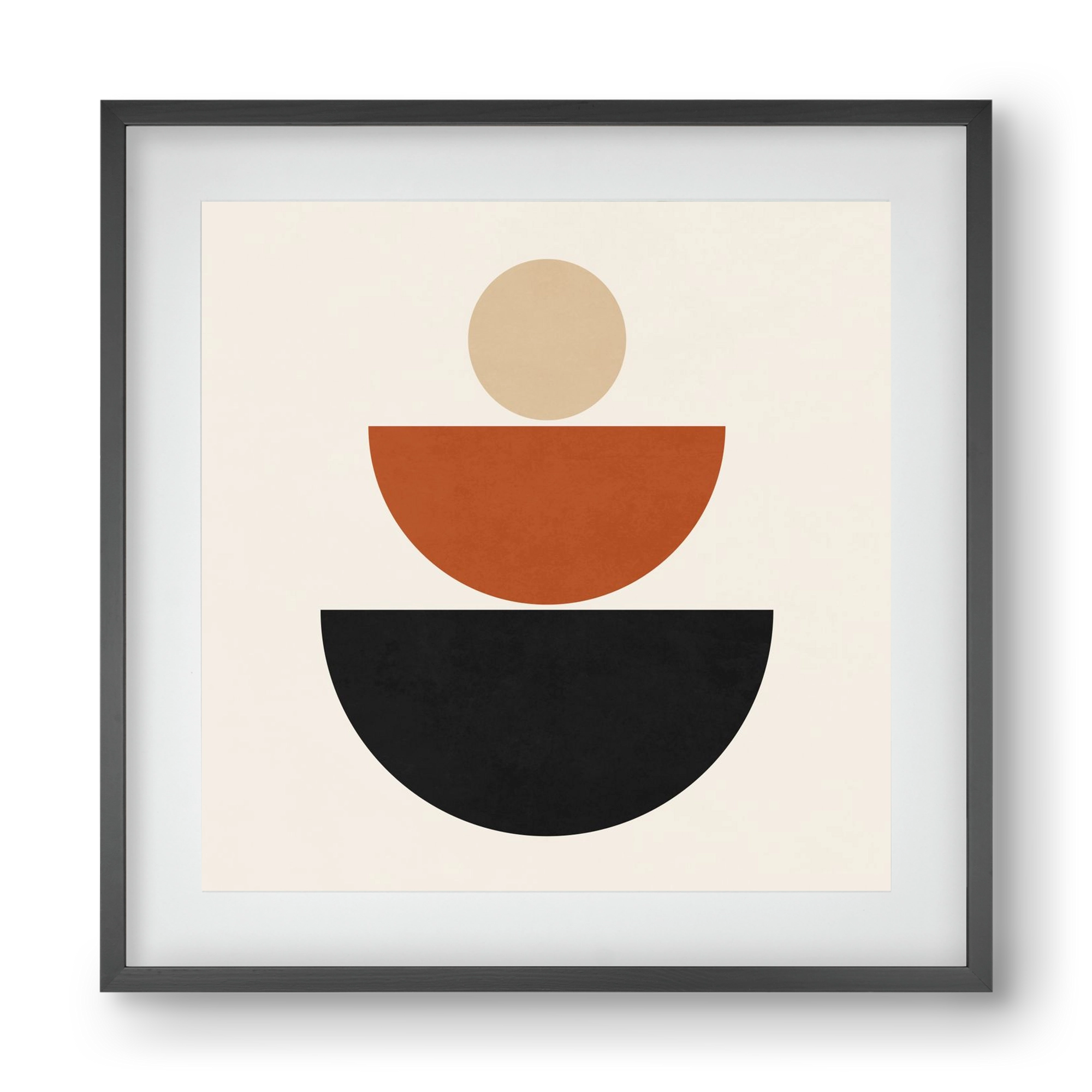 GEOMETRIC SHAPES 6, 40x40 cm (30x30 cm), Fekete keret, paszpartuval