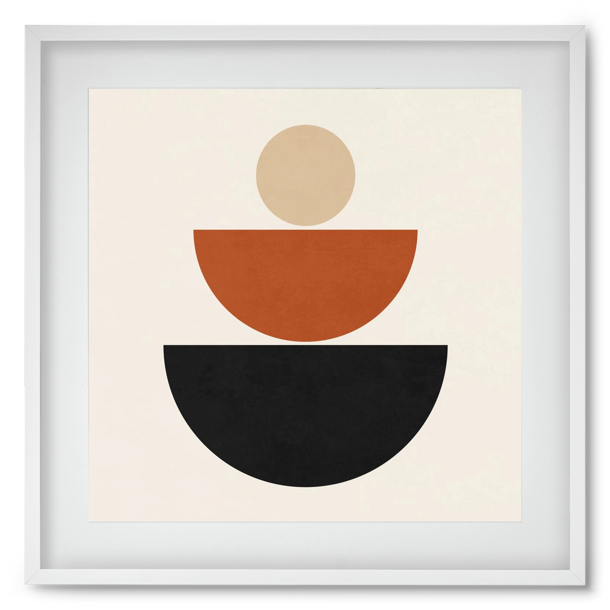 GEOMETRIC SHAPES 6, 50x50 cm (40x40 cm), Fehér keret, paszpartuval