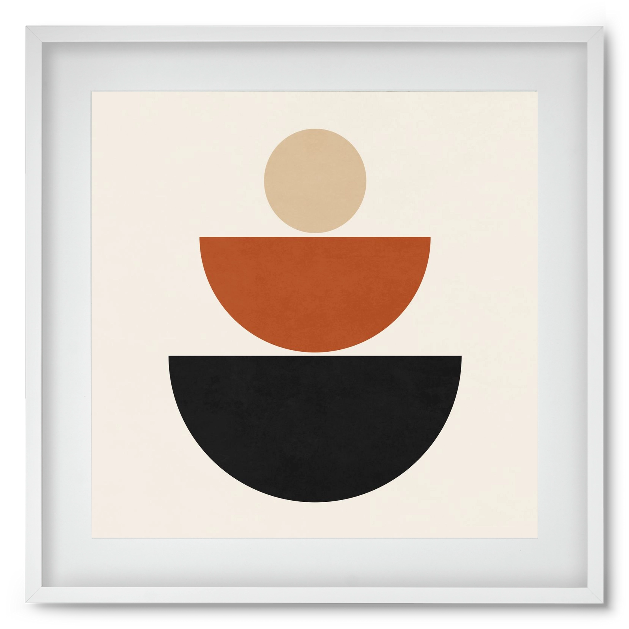 GEOMETRIC SHAPES 6, 50x50 cm (40x40 cm), Fehér keret, paszpartuval