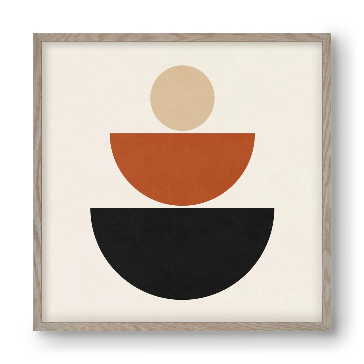 GEOMETRIC SHAPES 6, 40x40 cm (40x40 cm), Tölgy keret