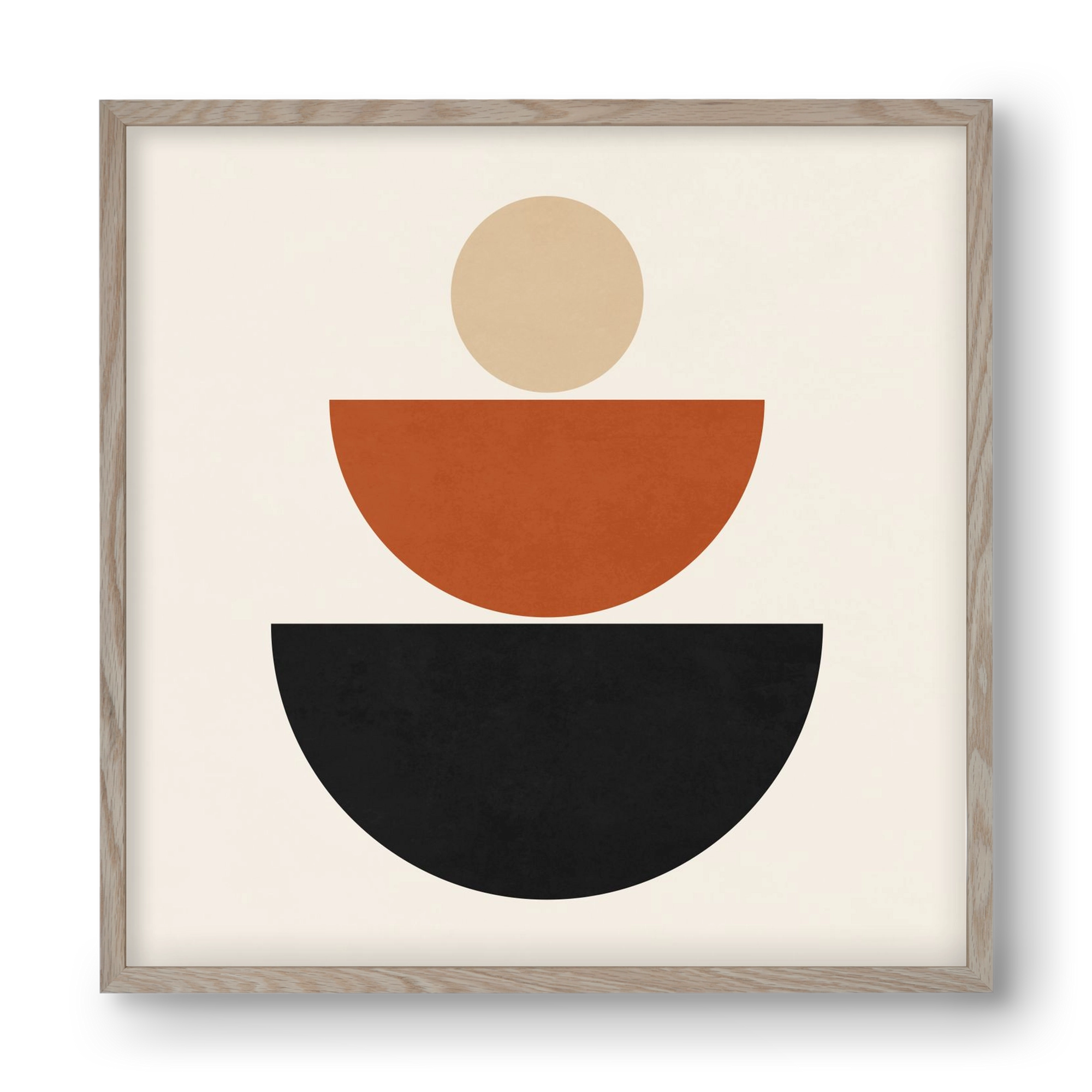 GEOMETRIC SHAPES 6, 40x40 cm (40x40 cm), Tölgy keret