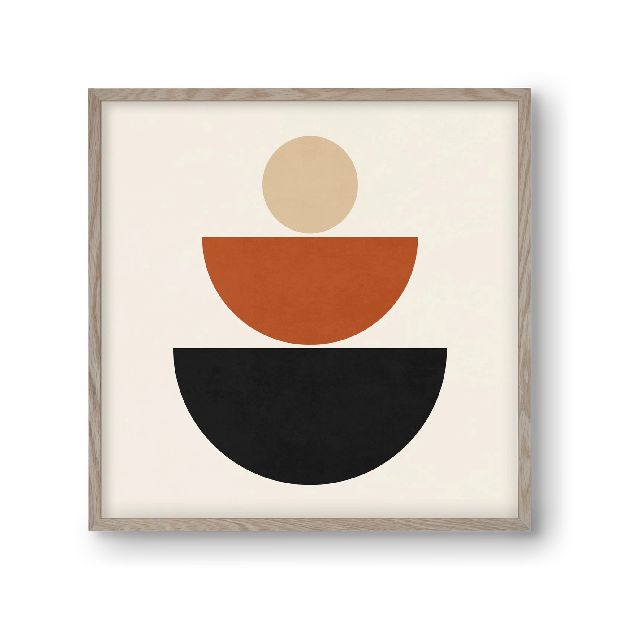 GEOMETRIC SHAPES 6, 30x30 cm (30x30 cm), Tölgy keret