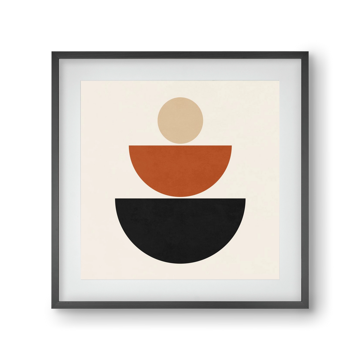 GEOMETRIC SHAPES 6, 30x30 cm (20x20 cm), Fekete keret, paszpartuval