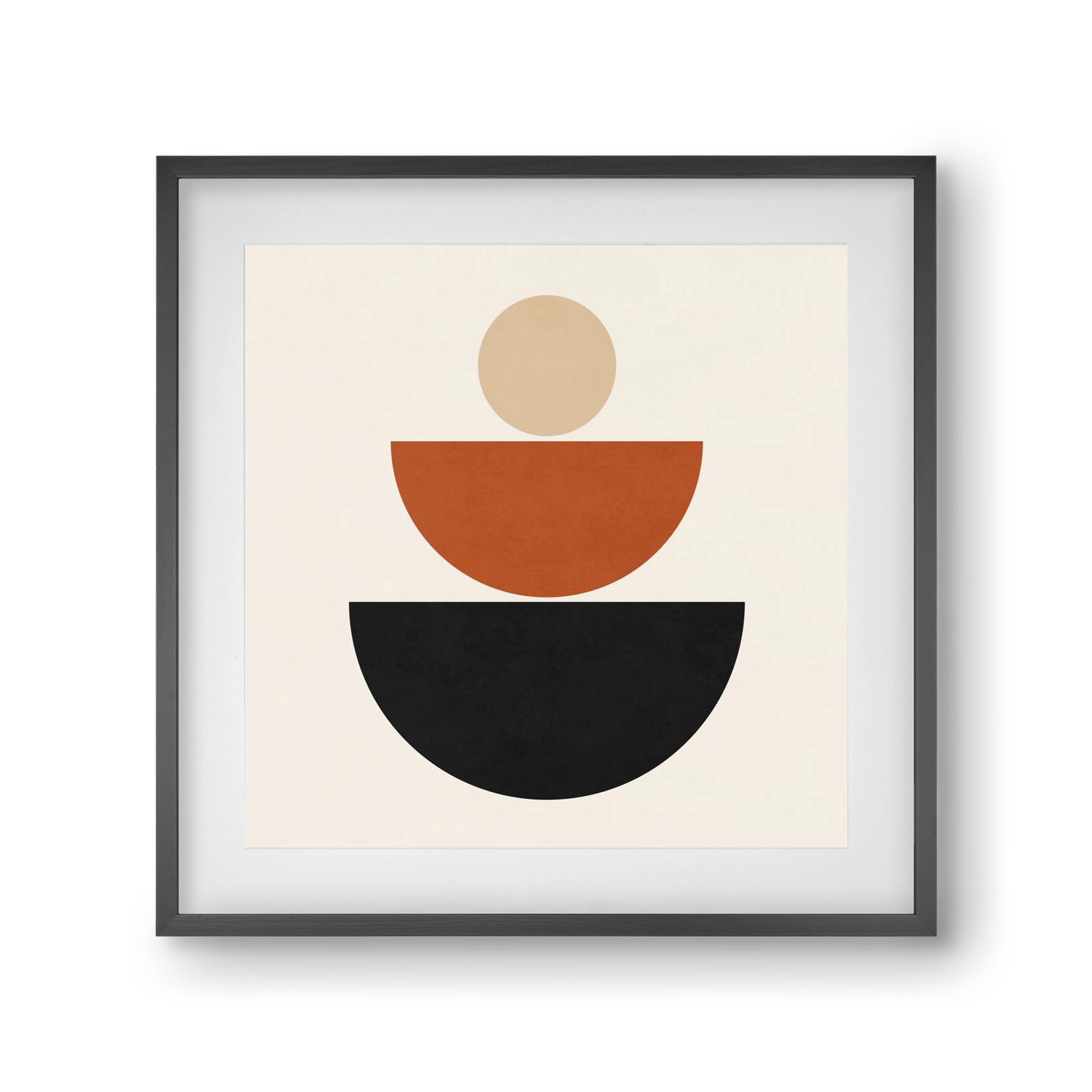 GEOMETRIC SHAPES 6, 30x30 cm (20x20 cm), Fekete keret, paszpartuval