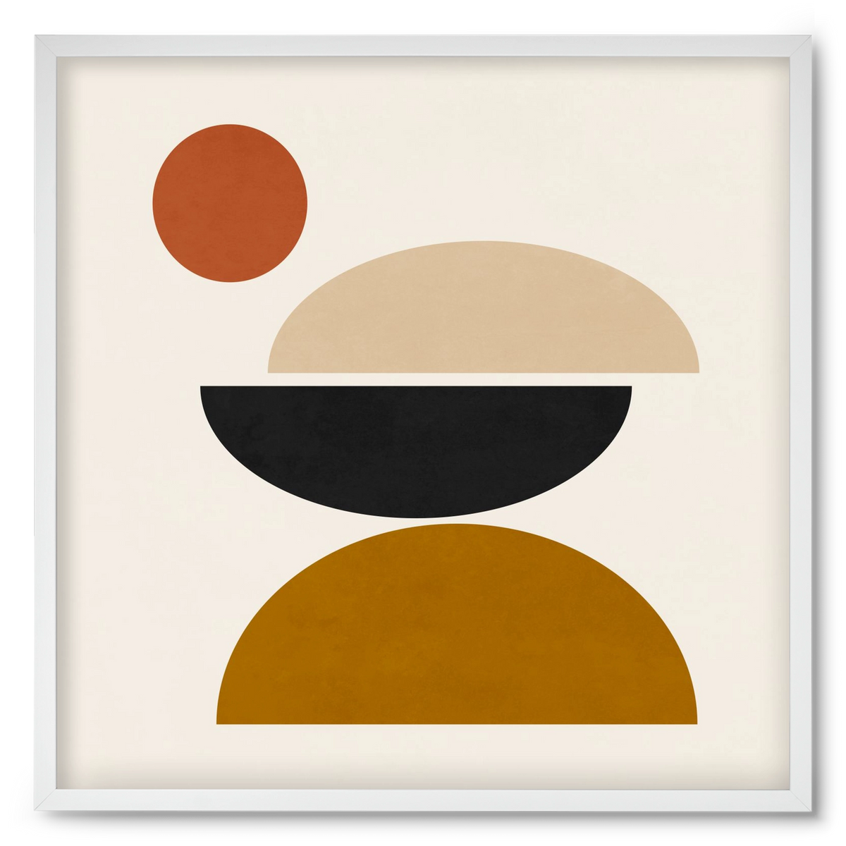 GEOMETRIC SHAPES 5, 50x50 cm (50x50 cm), Fehér keret