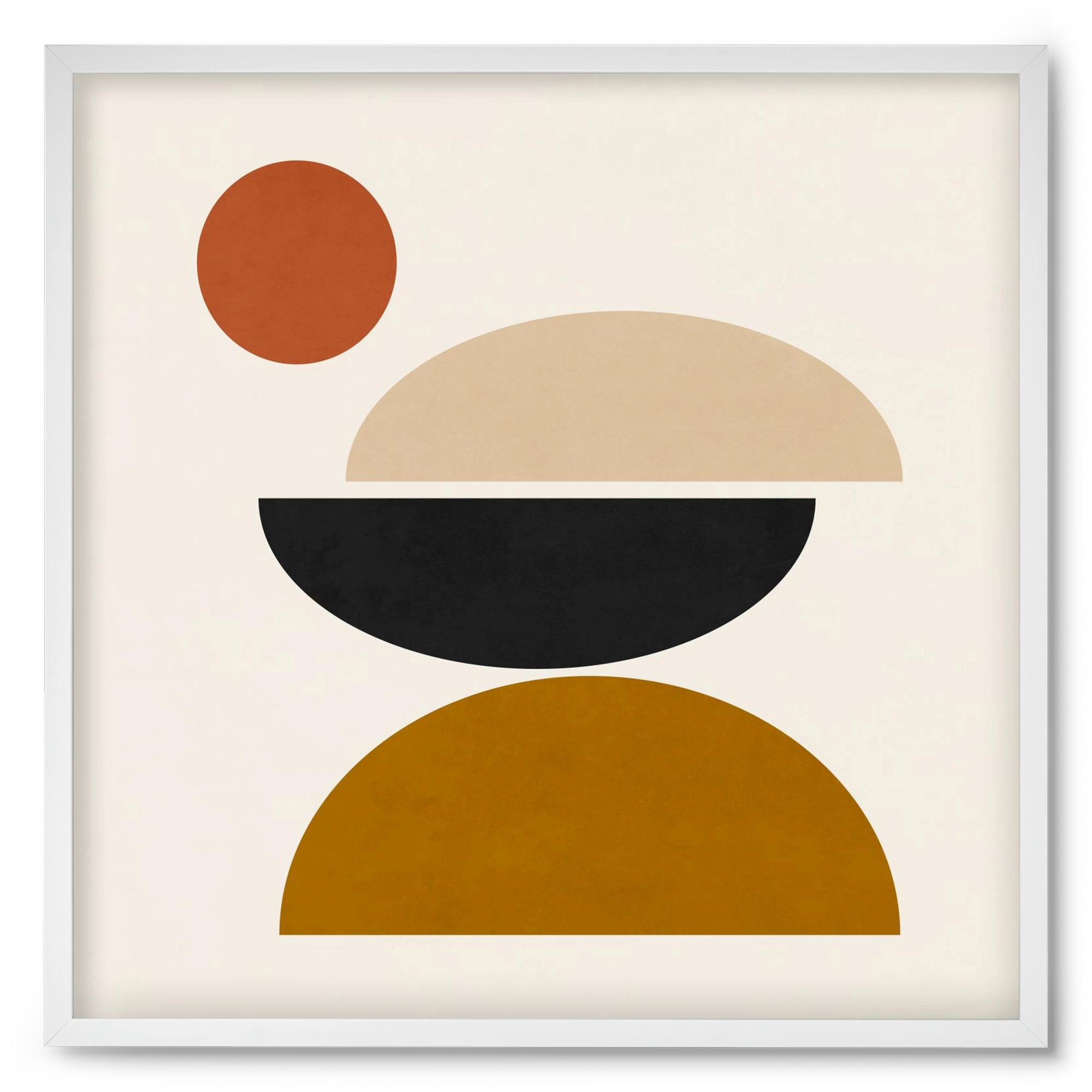 GEOMETRIC SHAPES 5, 50x50 cm (50x50 cm), Fehér keret