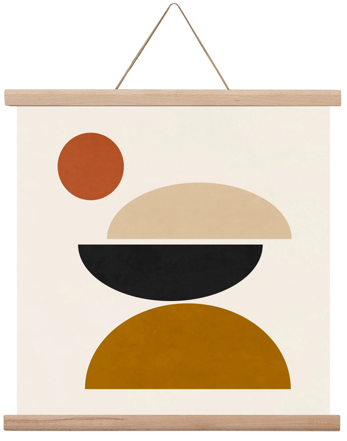 GEOMETRIC SHAPES 5, 40x40 cm (40x40 cm), Tölgy akasztó