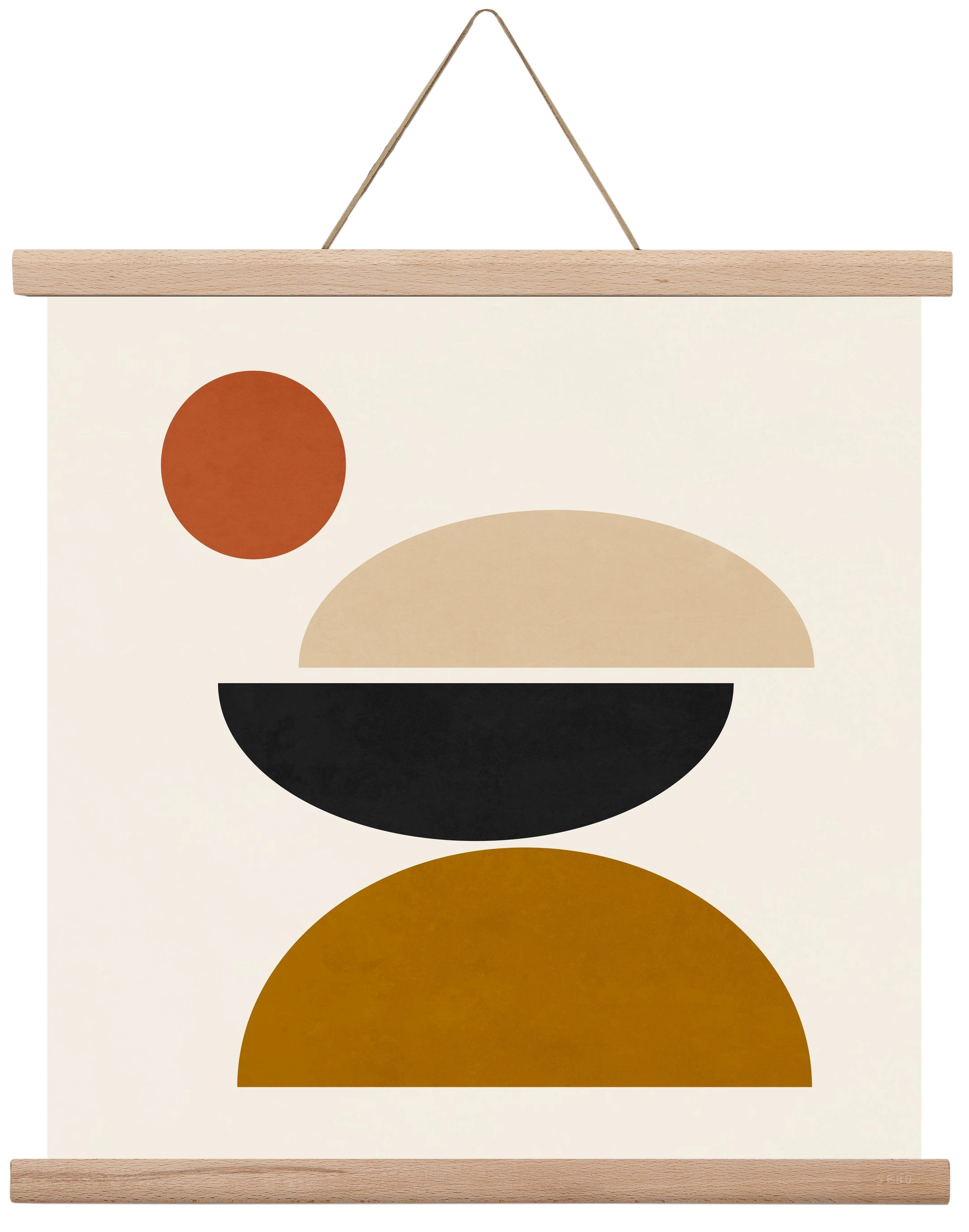 GEOMETRIC SHAPES 5, 40x40 cm (40x40 cm), Tölgy akasztó