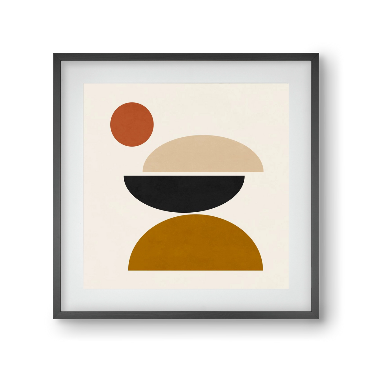 GEOMETRIC SHAPES 5, 30x30 cm (20x20 cm), Fekete keret, paszpartuval