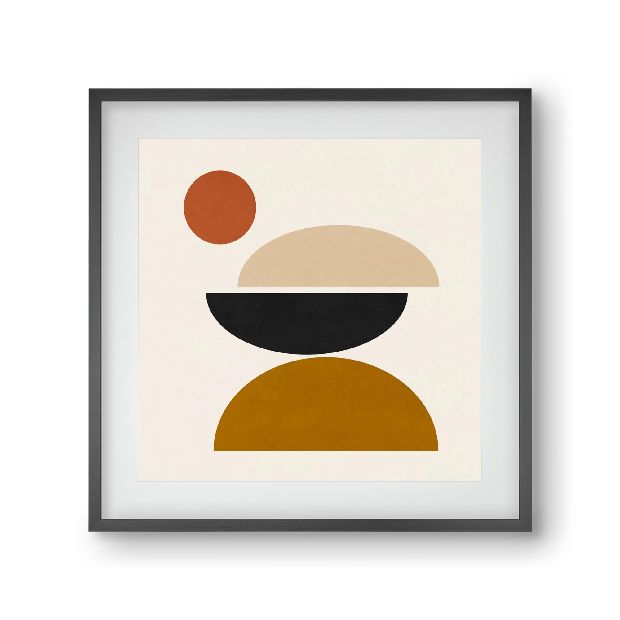 GEOMETRIC SHAPES 5, 30x30 cm (20x20 cm), Fekete keret, paszpartuval