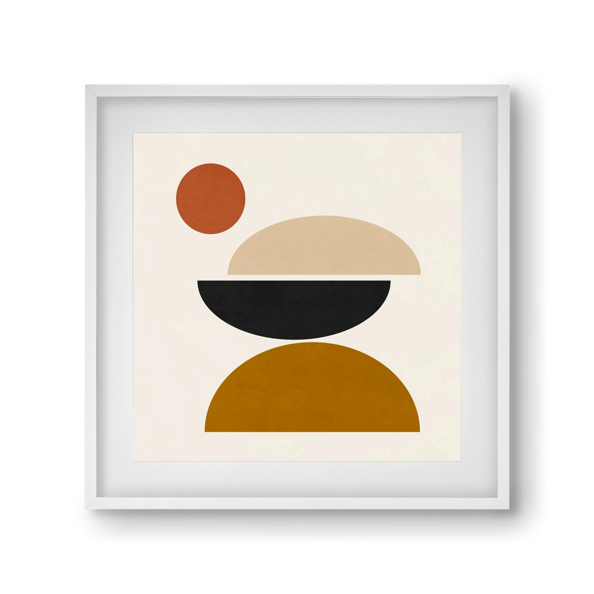 GEOMETRIC SHAPES 5, 30x30 cm (20x20 cm), Fehér keret, paszpartuval