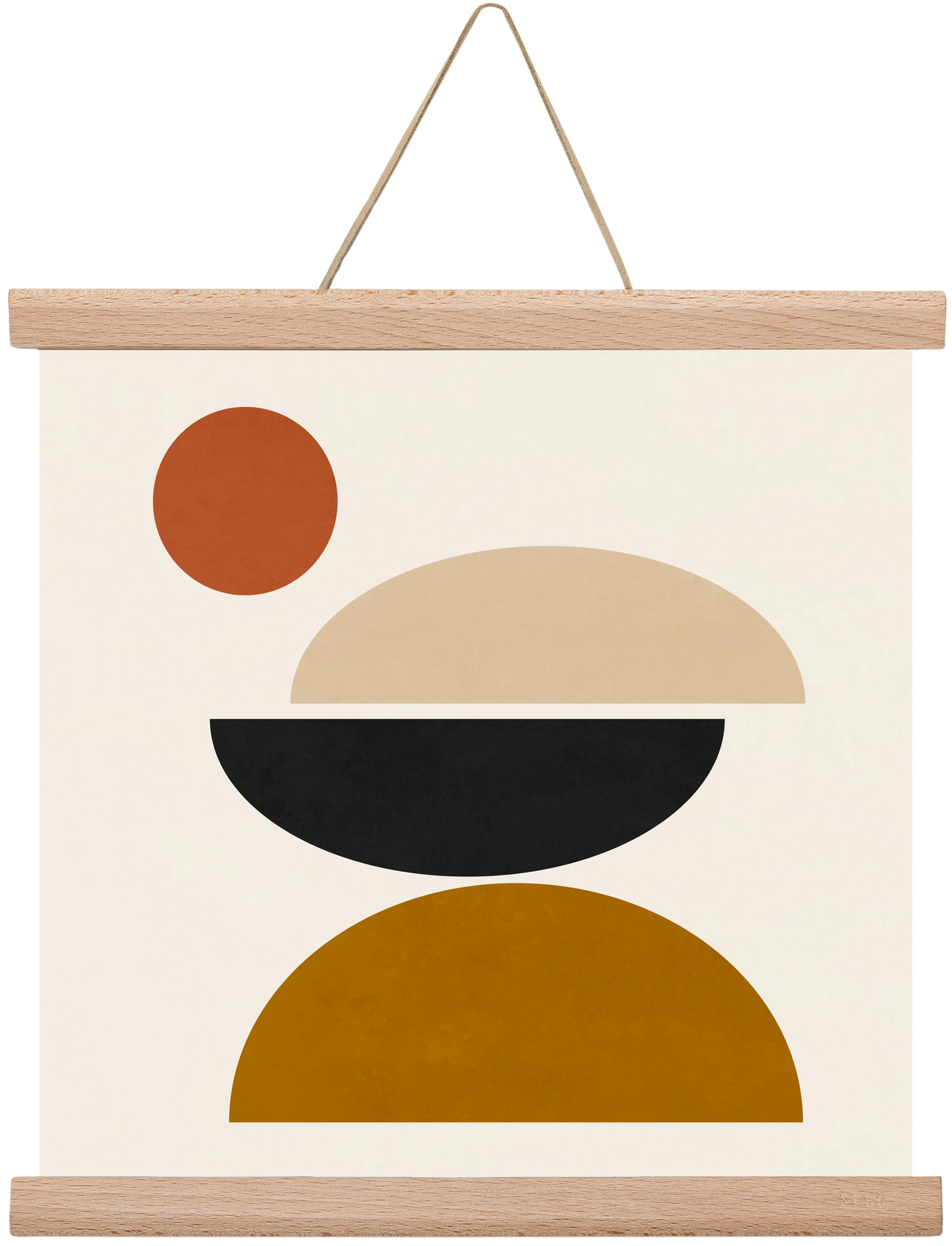 GEOMETRIC SHAPES 5, 30x30 cm (30x30 cm), Tölgy akasztó