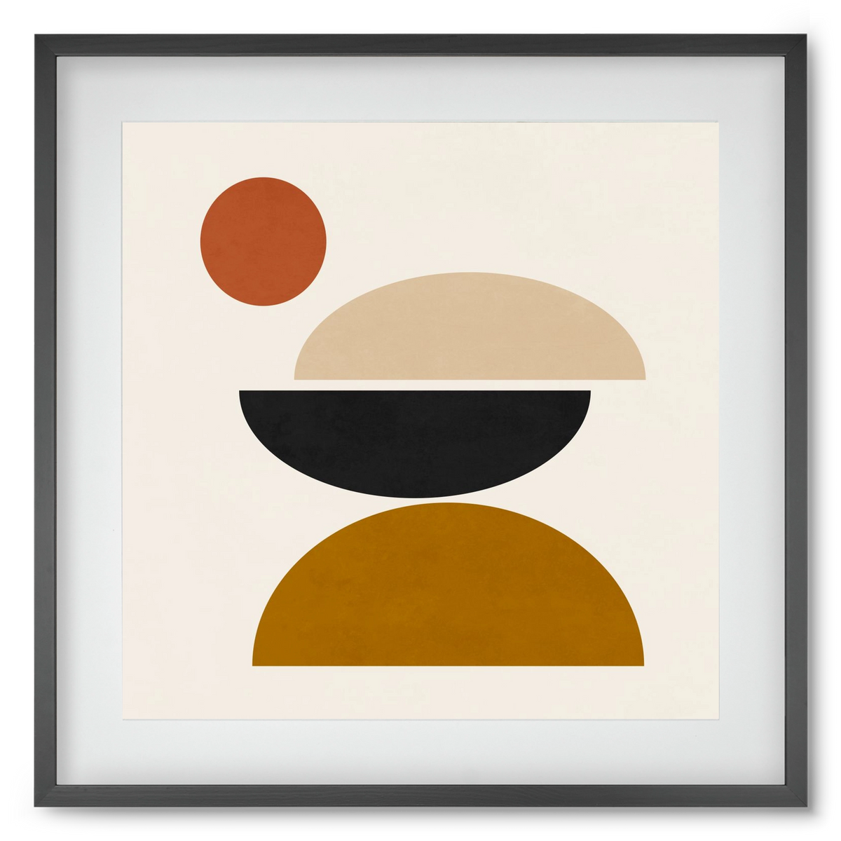 GEOMETRIC SHAPES 5, 50x50 cm (40x40 cm), Fekete keret, paszpartuval