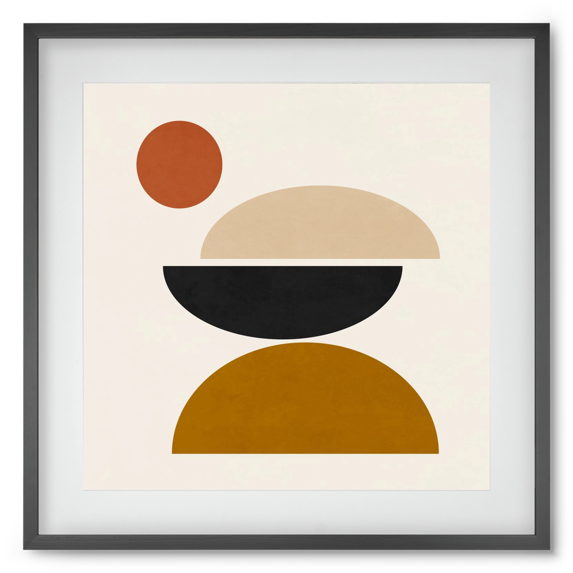 GEOMETRIC SHAPES 5, 50x50 cm (40x40 cm), Fekete keret, paszpartuval