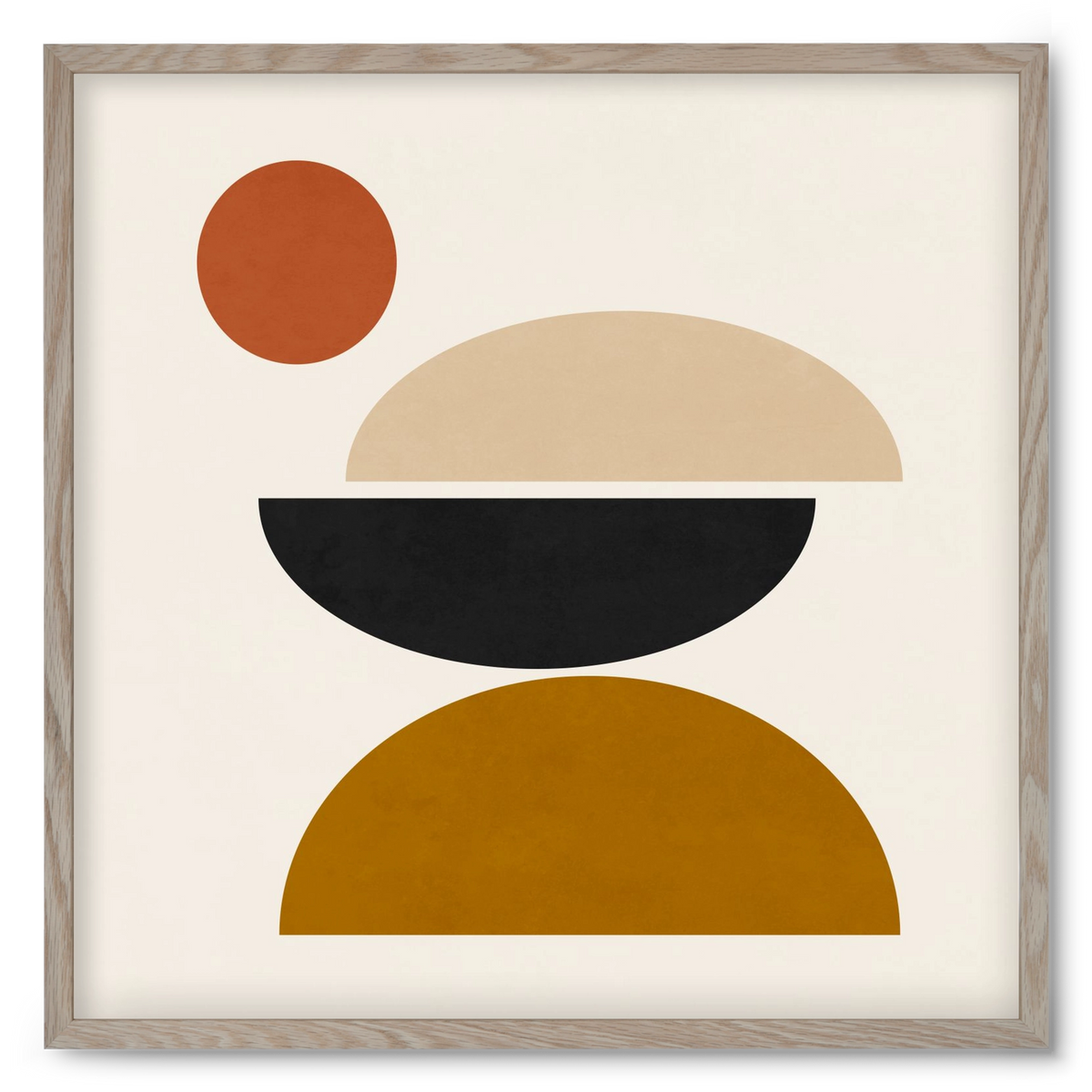 GEOMETRIC SHAPES 5, 50x50 cm (50x50 cm), Tölgy keret